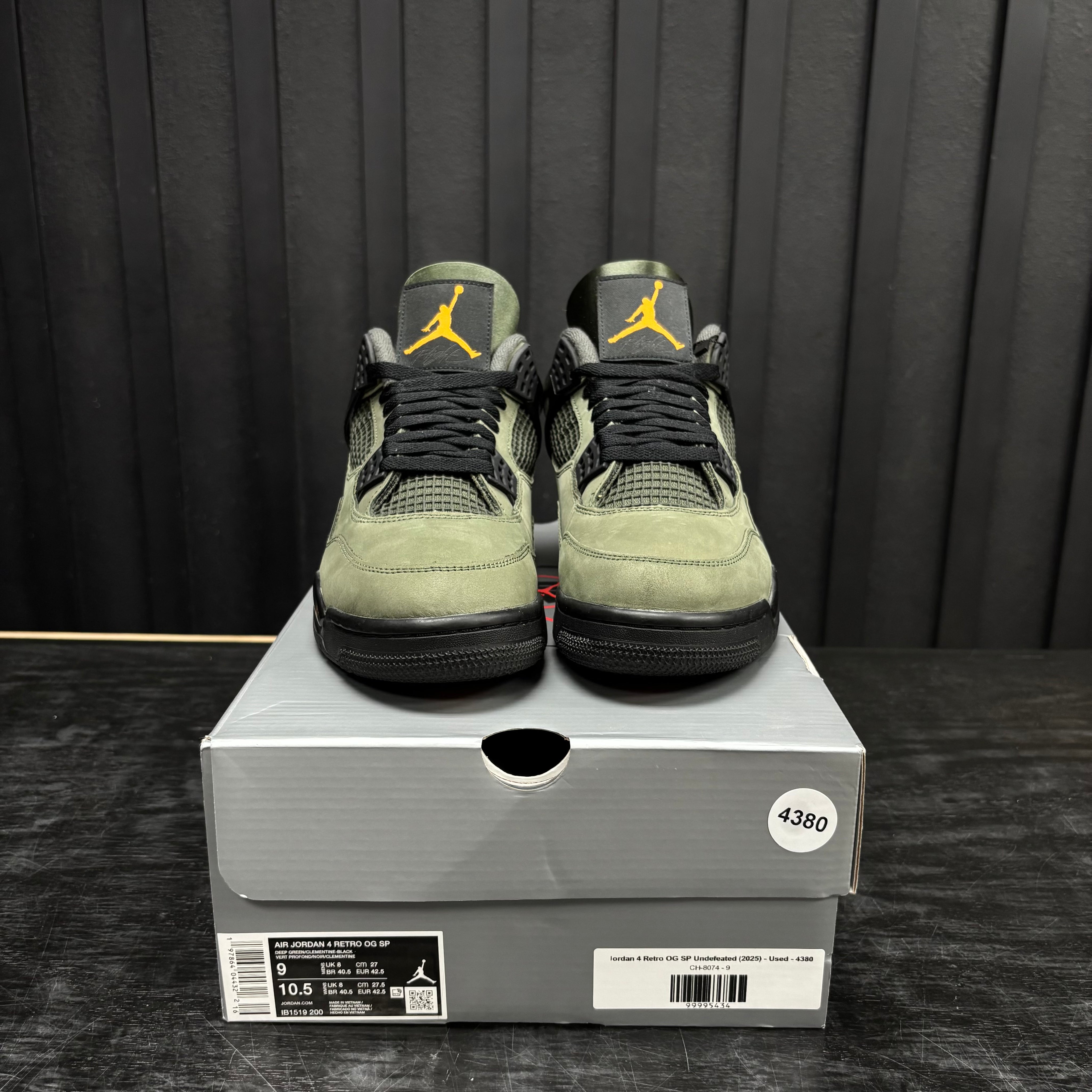 Jordan 4 Retro OG SP Undefeated (2025) - Used - 4380