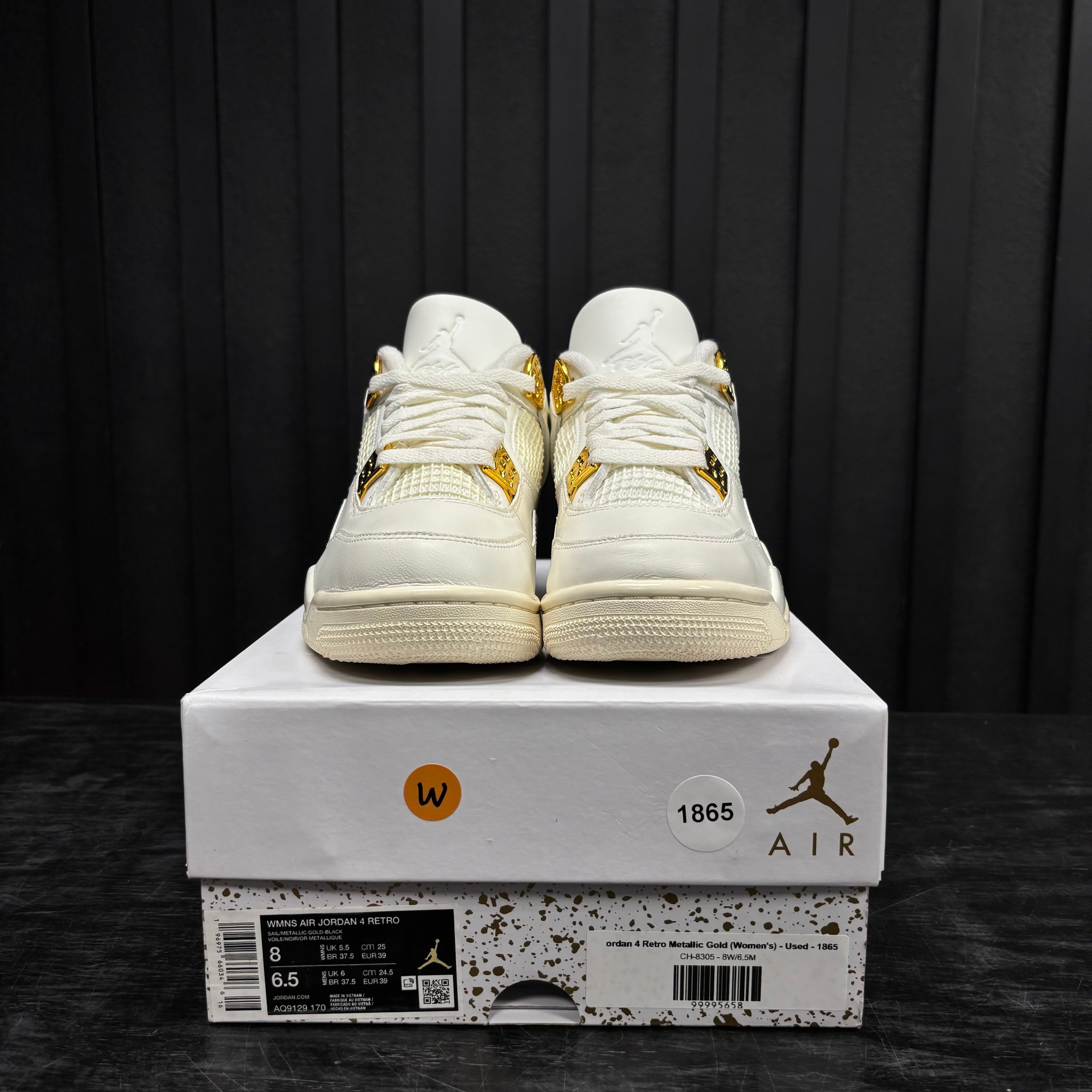 Jordan 4 Retro Metallic Gold (Women's) - Used - 1865