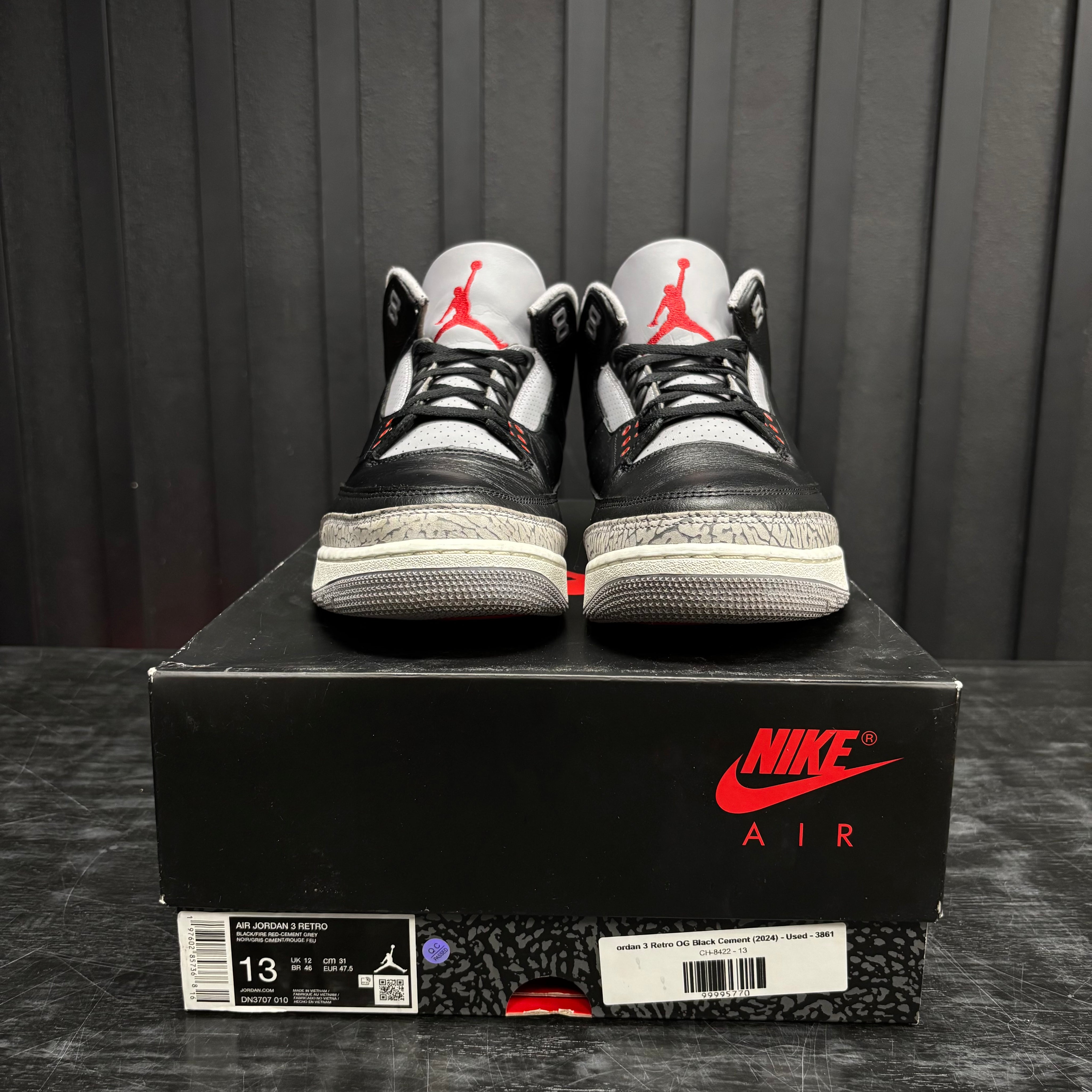 Jordan 3 Retro OG Black Cement (2024) - Used - 3861