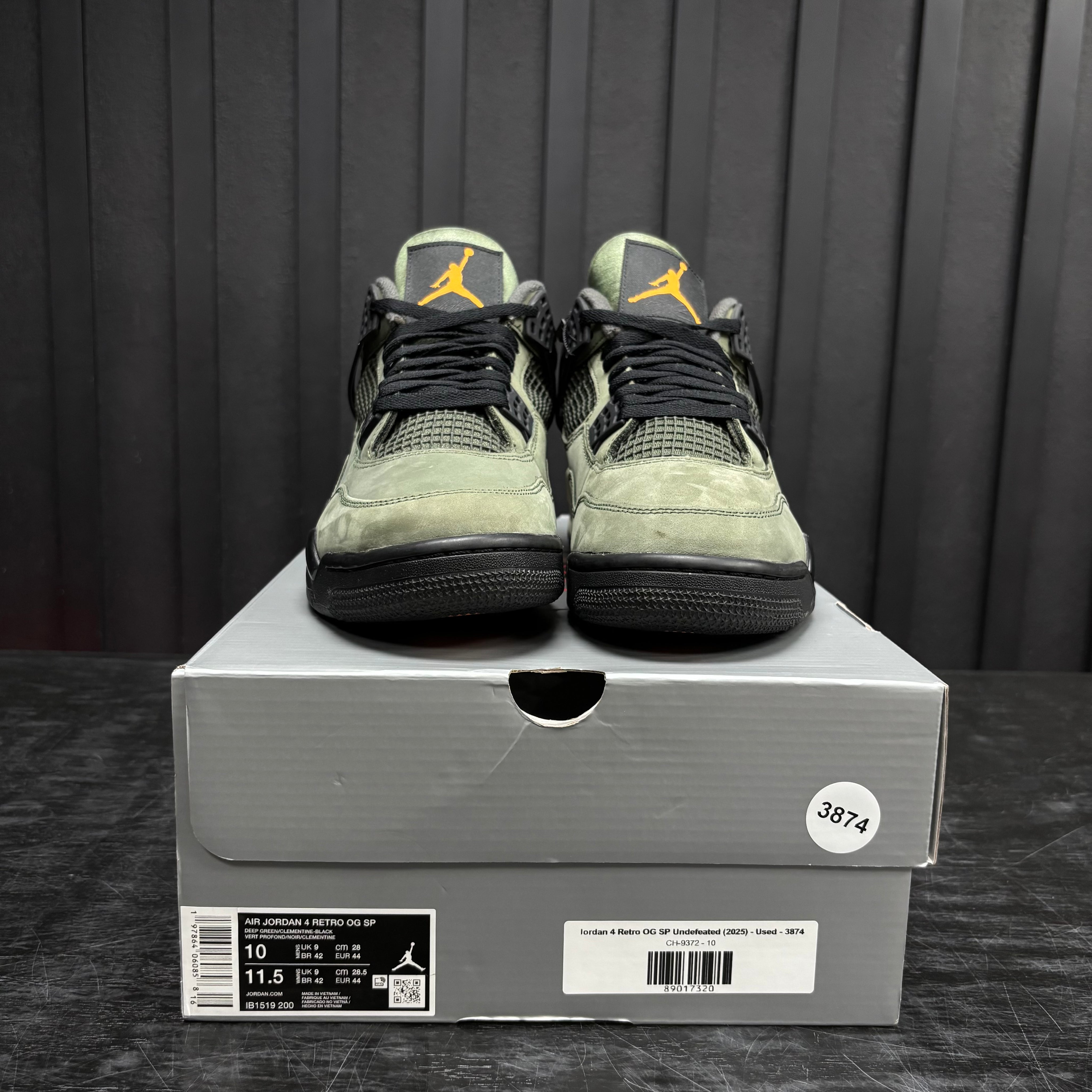 Jordan 4 Retro OG SP Undefeated (2025) - Used - 3874