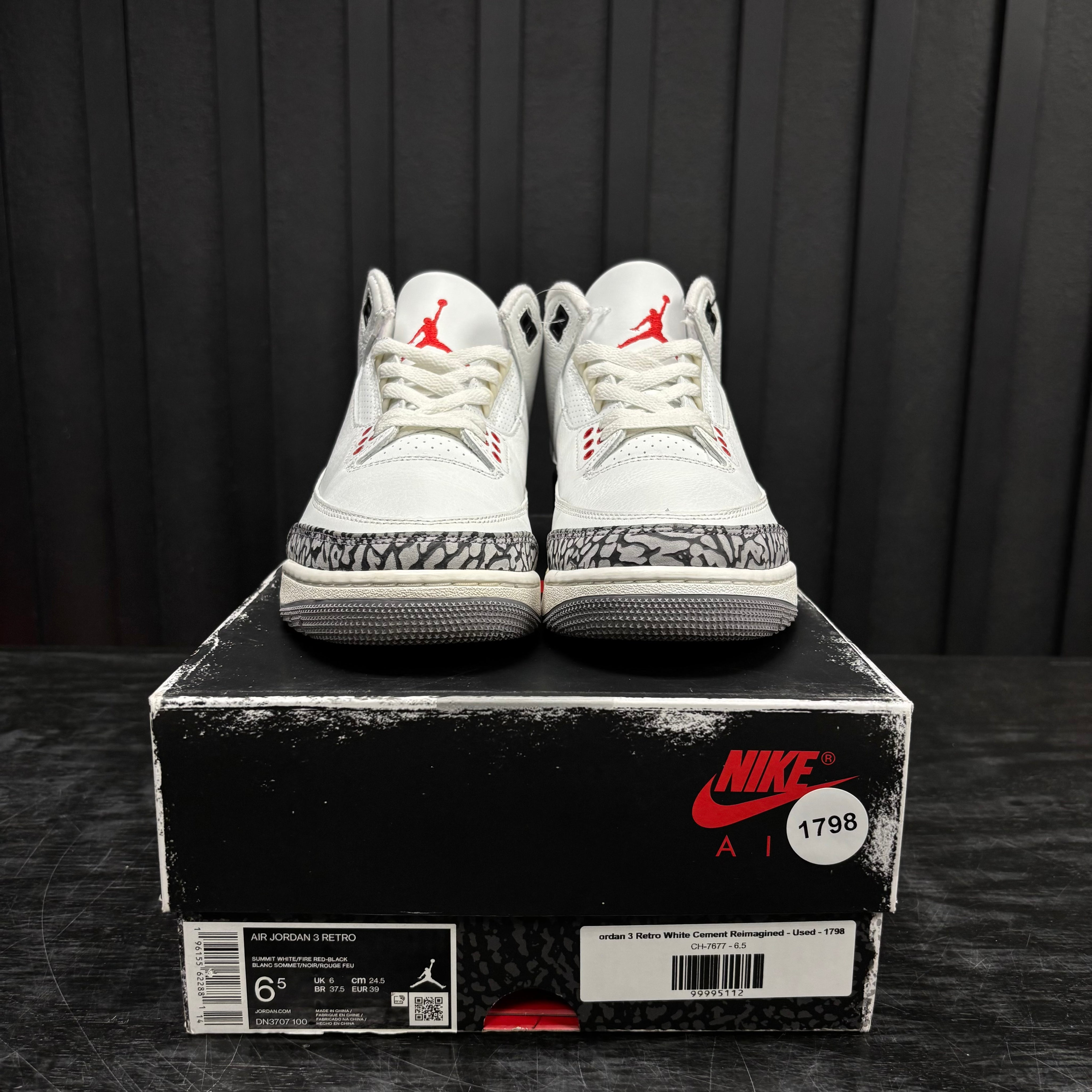 Jordan 3 Retro White Cement Reimagined - Used - 1798