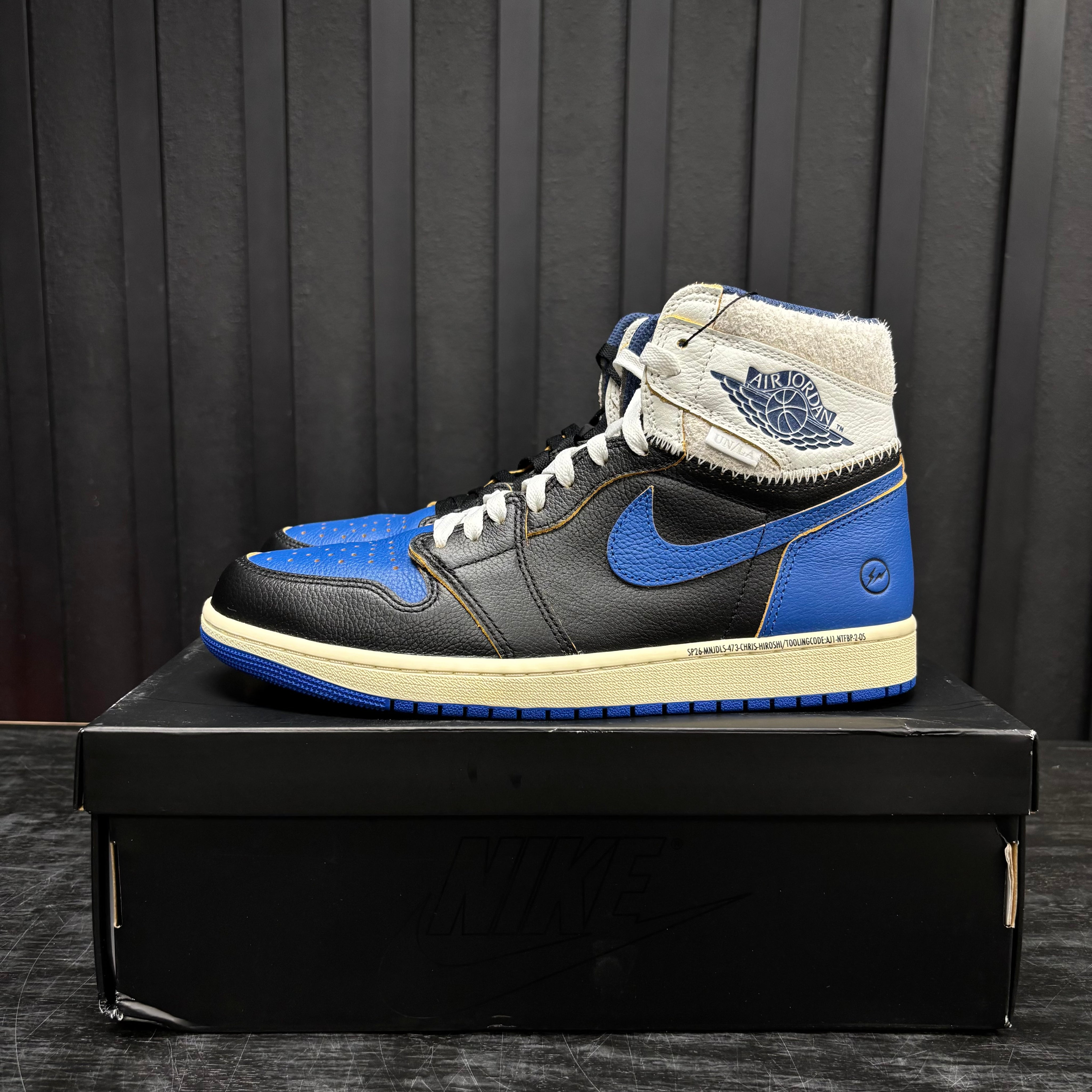 Jordan 1 Retro High OG SP Fragment x Union LA Sport Royal - Used - 1840