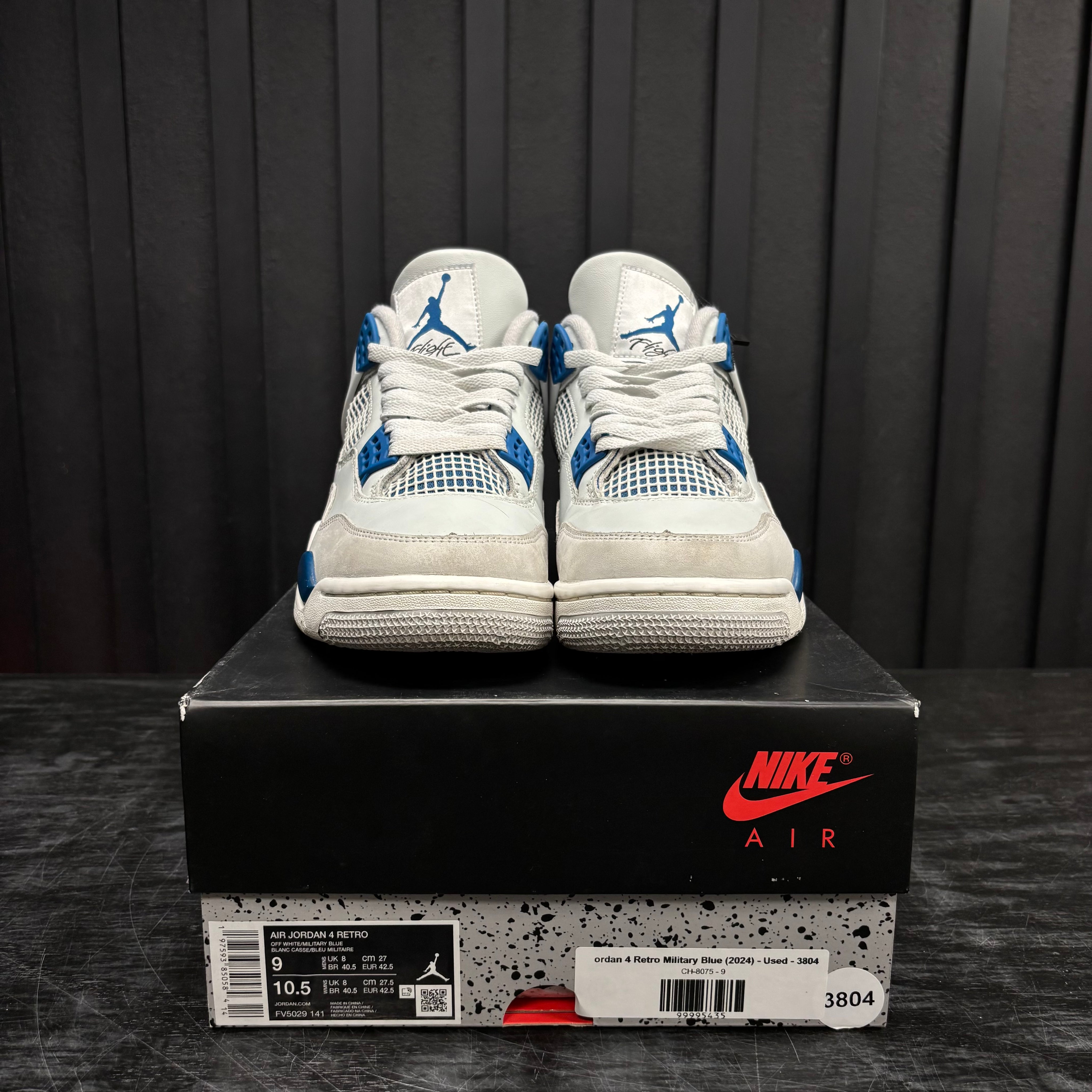 Jordan 4 Retro Military Blue (2024) - Used - 3804