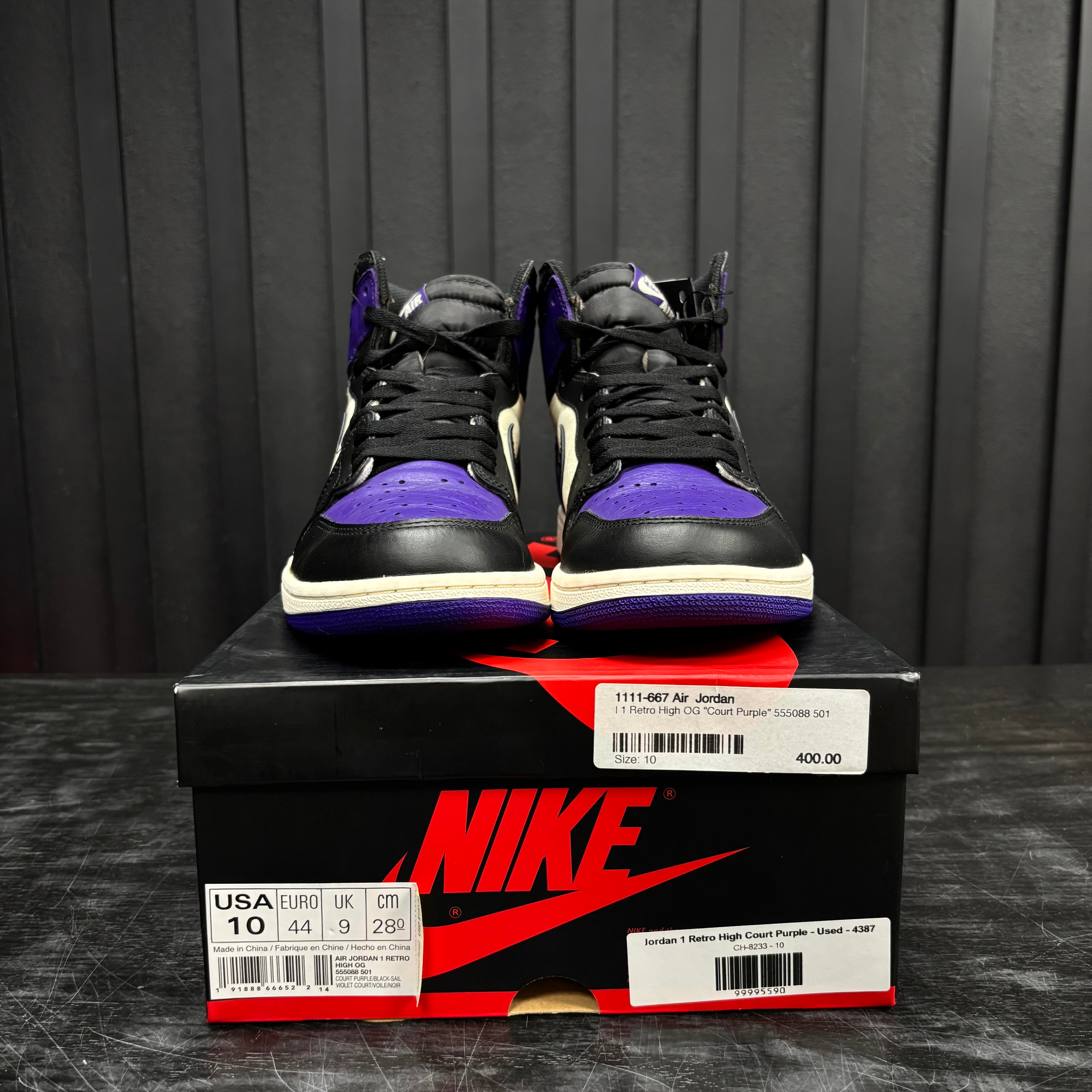 Jordan 1 Retro High Court Purple - Used - 4387