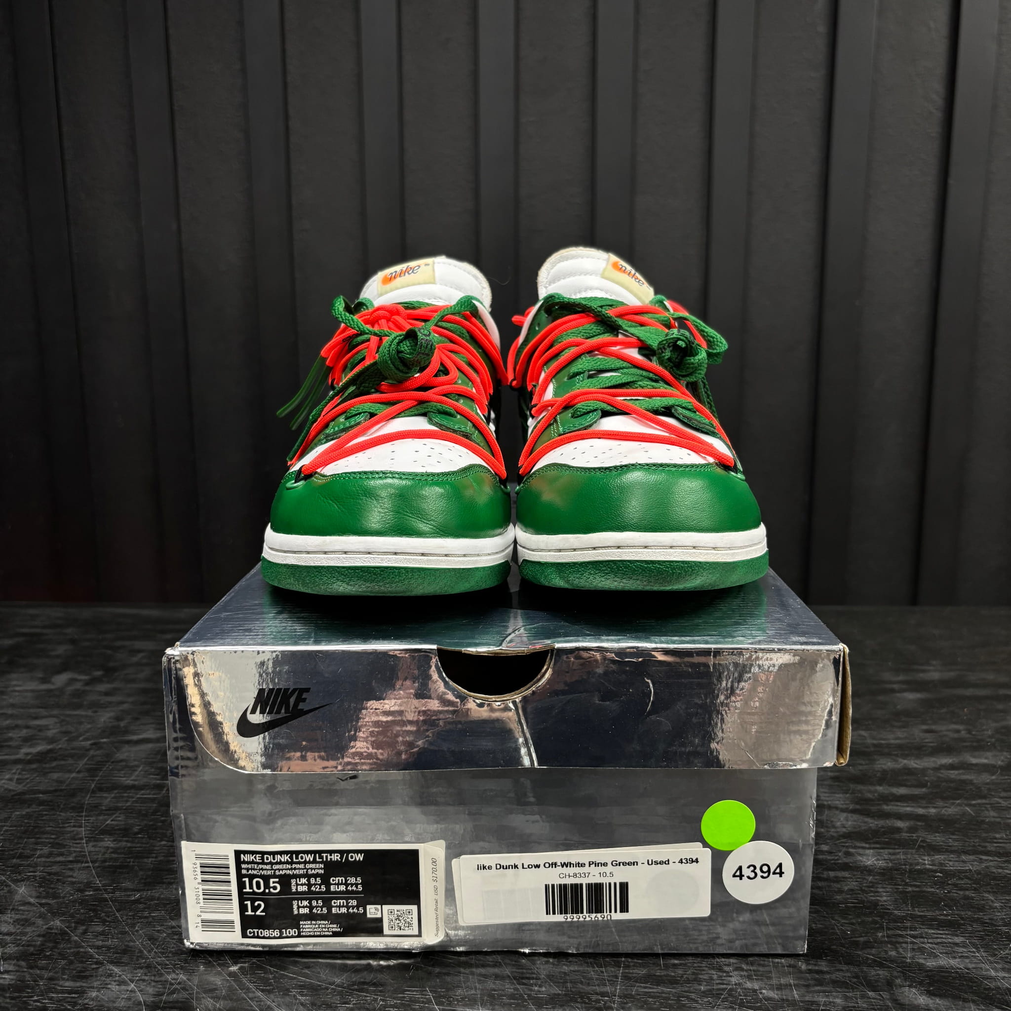 Nike Dunk Low Off-White Pine Green - Used - 4394