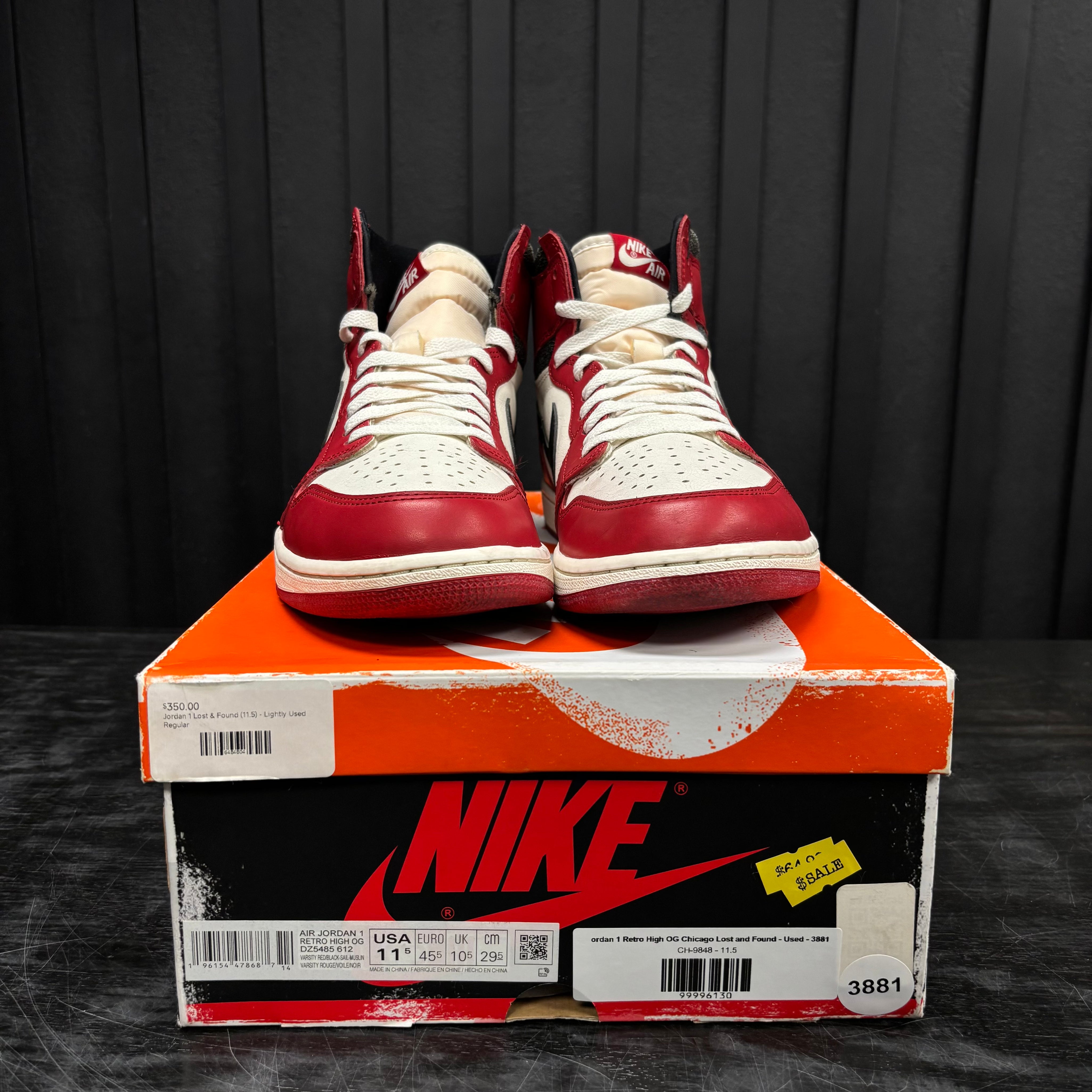 Jordan 1 Retro High OG Chicago Lost and Found - Used - 3881