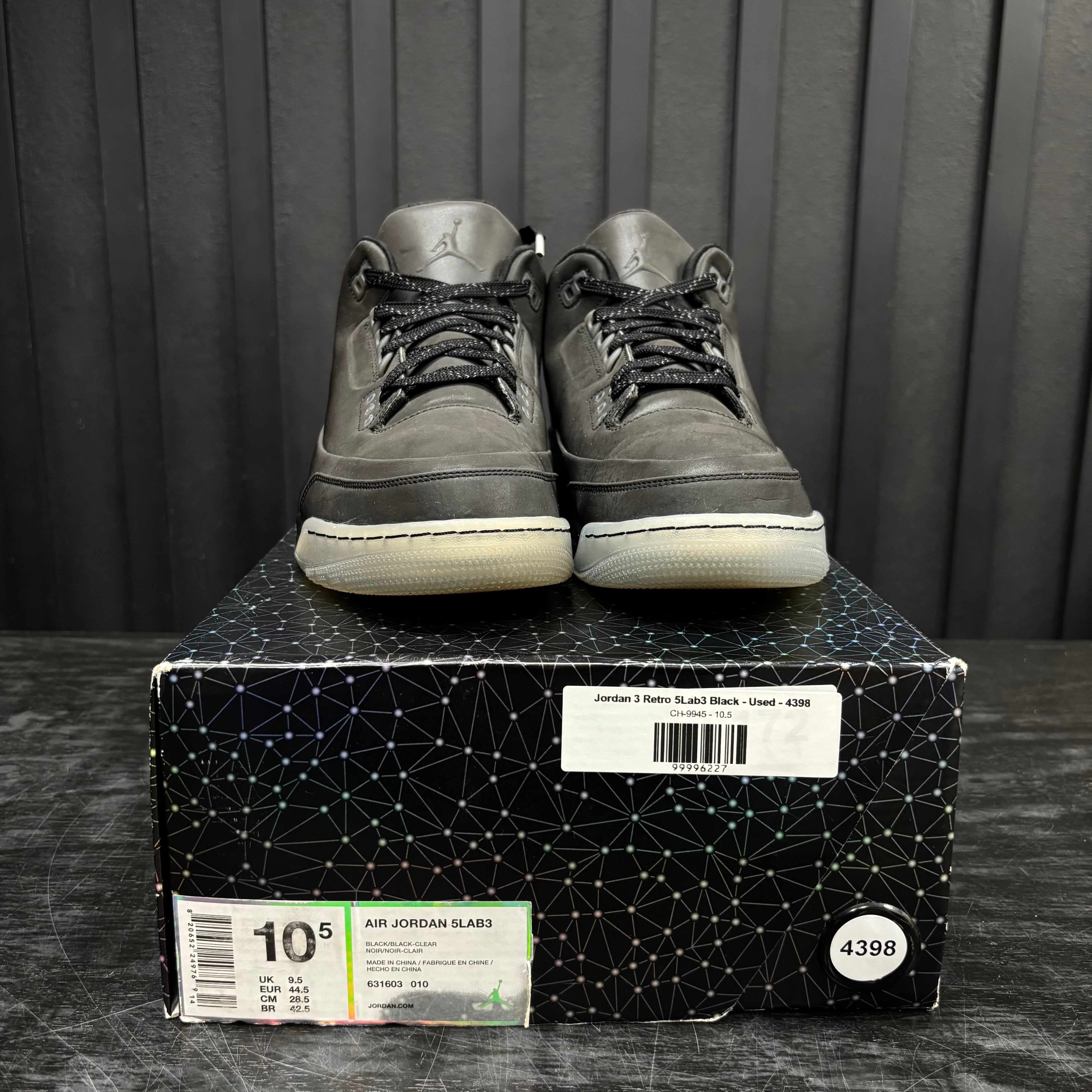 Jordan 3 Retro 5Lab3 Black - Used - 4398