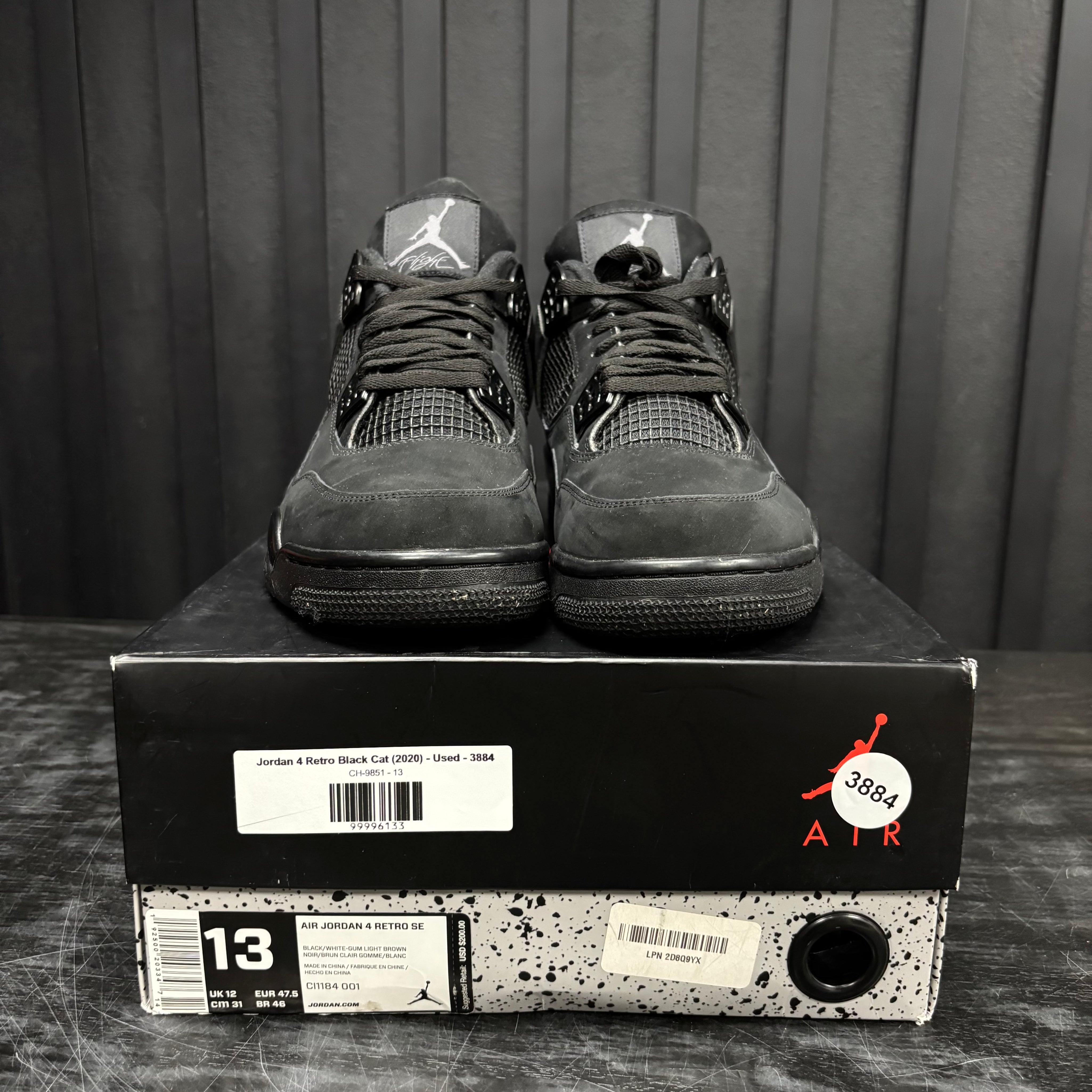 Jordan 4 Retro Black Cat (2020) - Used - 3884