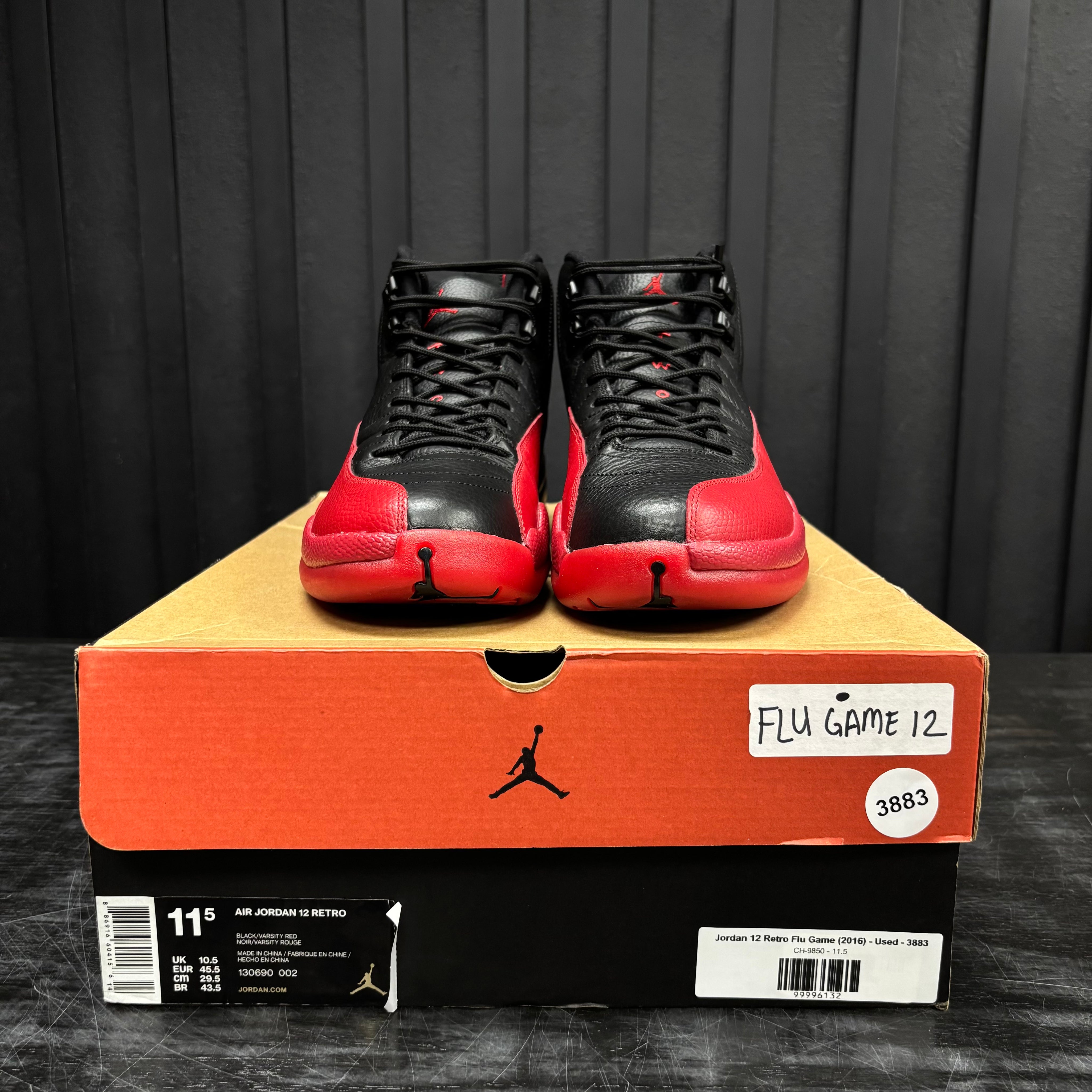 Jordan 12 Retro Flu Game (2016) - Used - 3883
