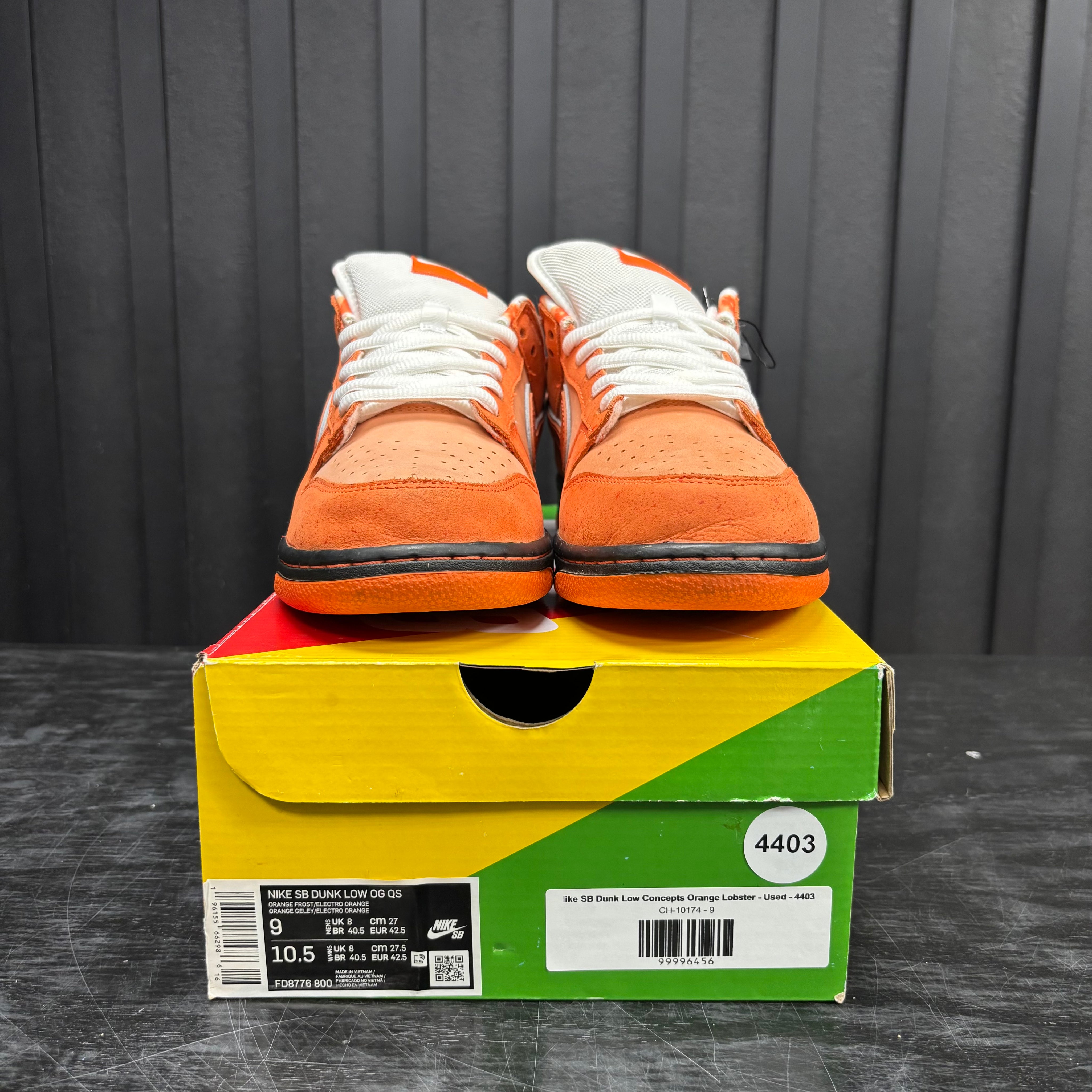 Nike SB Dunk Low Concepts Orange Lobster - Used - 4403