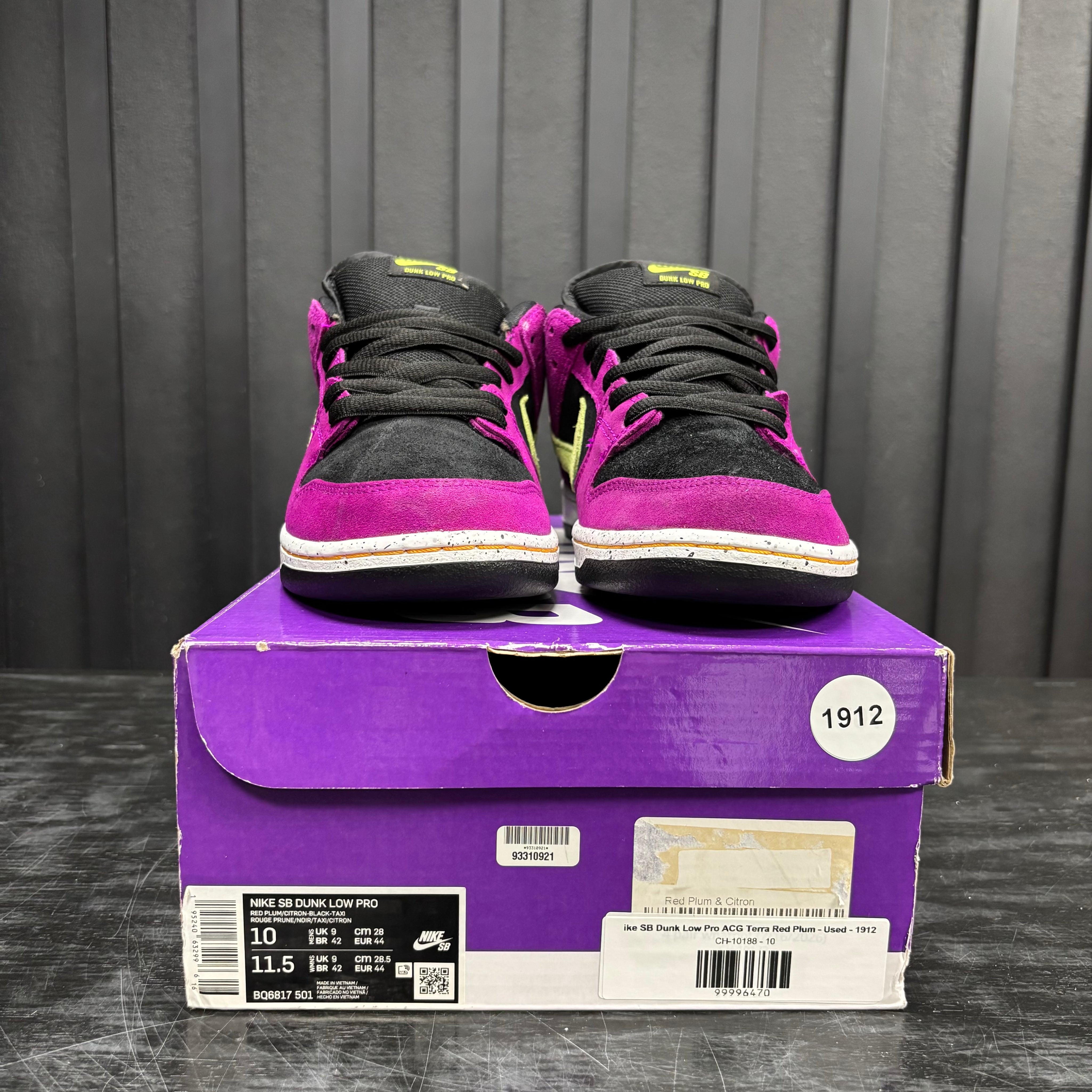 Nike SB Dunk Low Pro ACG Terra Red Plum - Used - 1912