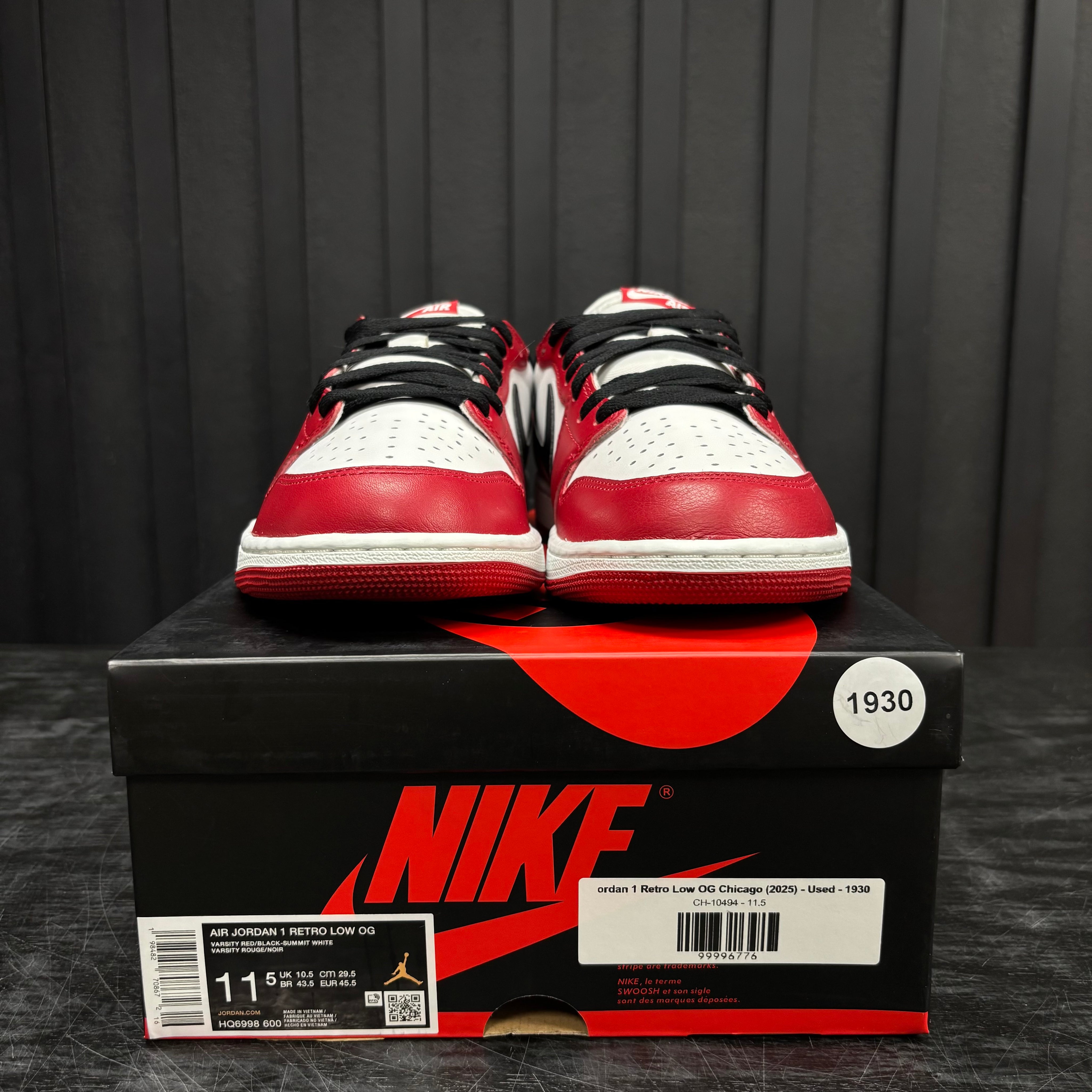 Jordan 1 Retro Low OG Chicago (2025) - Used - 1930