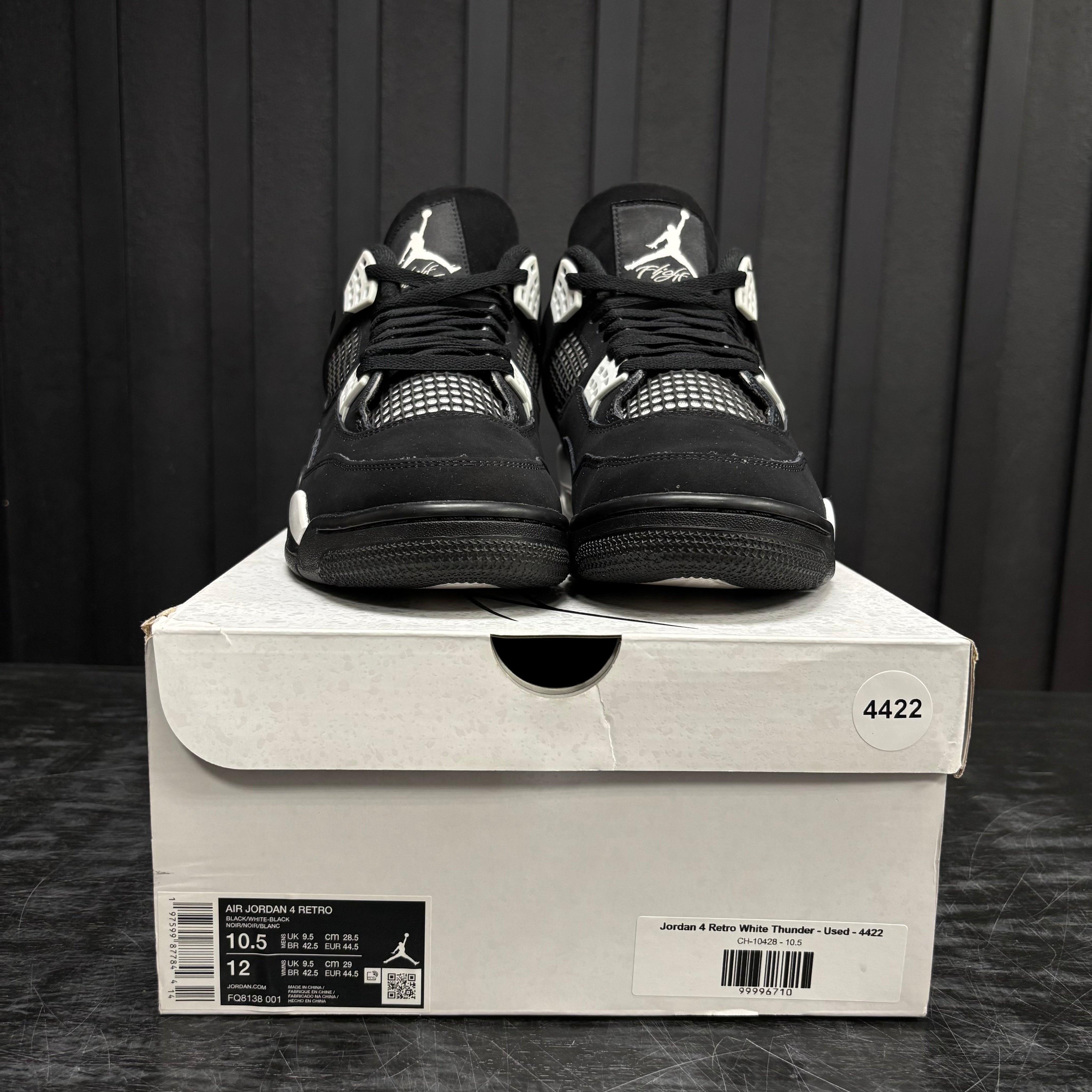 Jordan 4 Retro White Thunder - Used - 4422