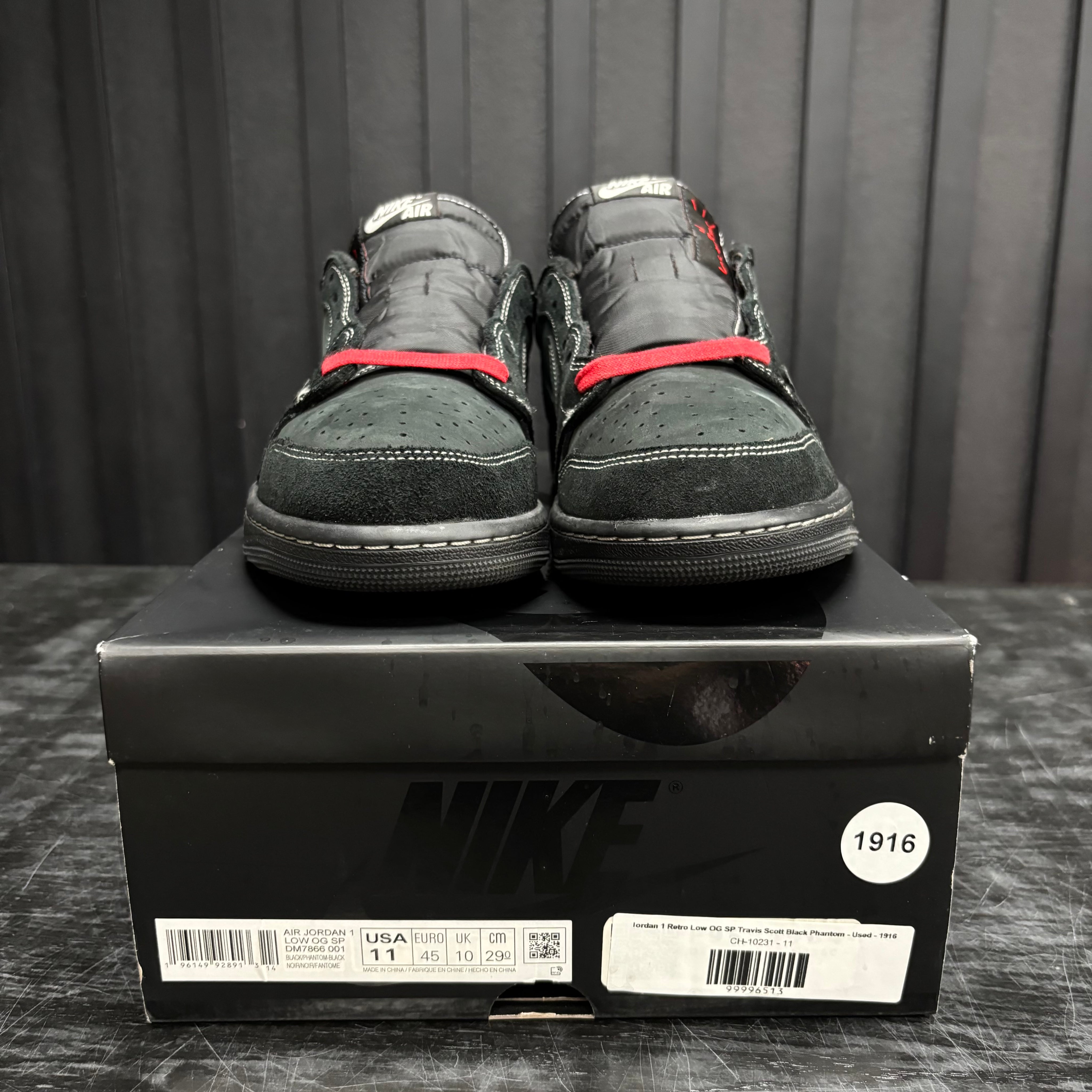 Jordan 1 Retro Low OG SP Travis Scott Black Phantom - Used - 1916