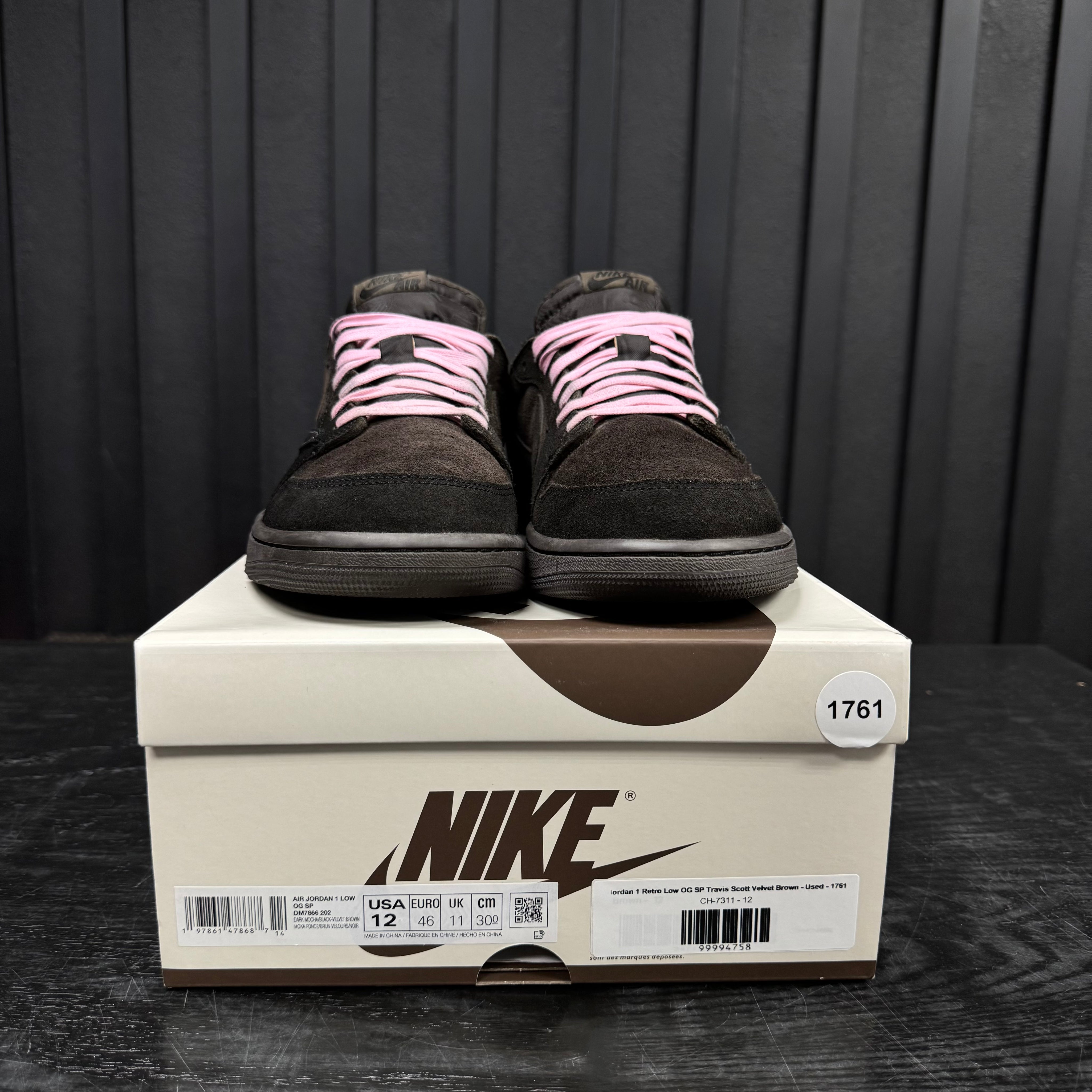 Jordan 1 Retro Low OG SP Travis Scott Velvet Brown - Used - 1761