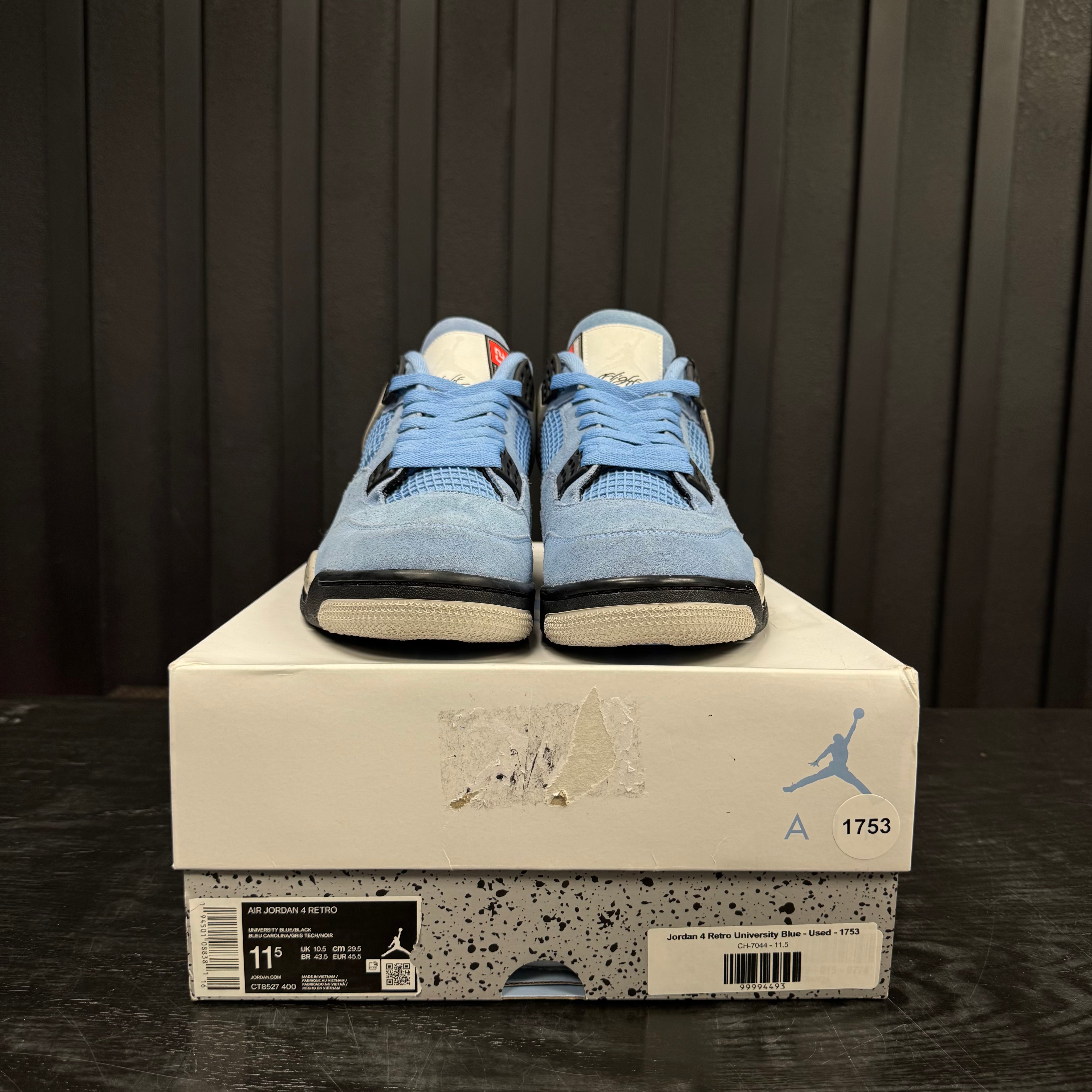 Jordan 4 Retro University Blue - Used - 1753