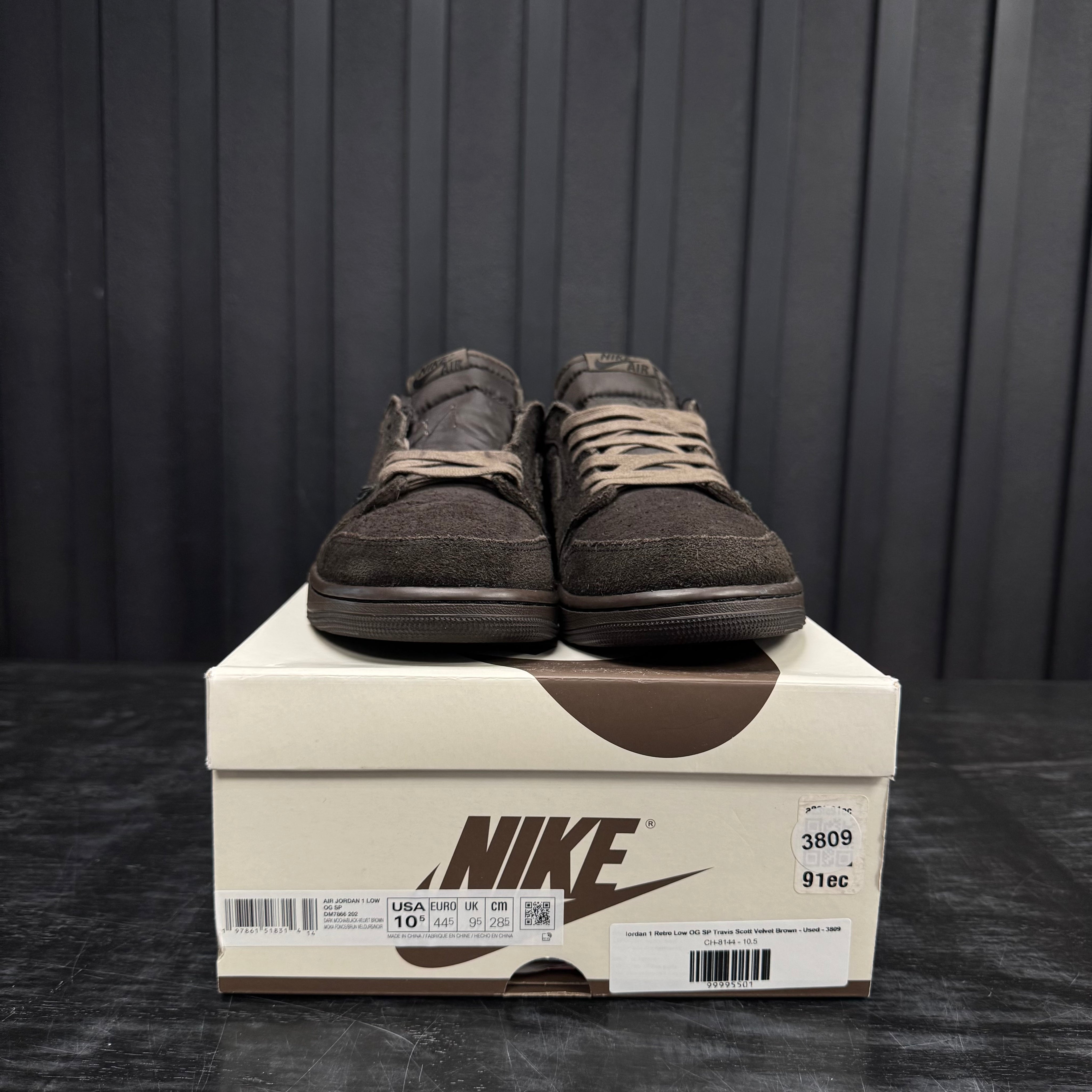 Jordan 1 Retro Low OG SP Travis Scott Velvet Brown - Used - 3809