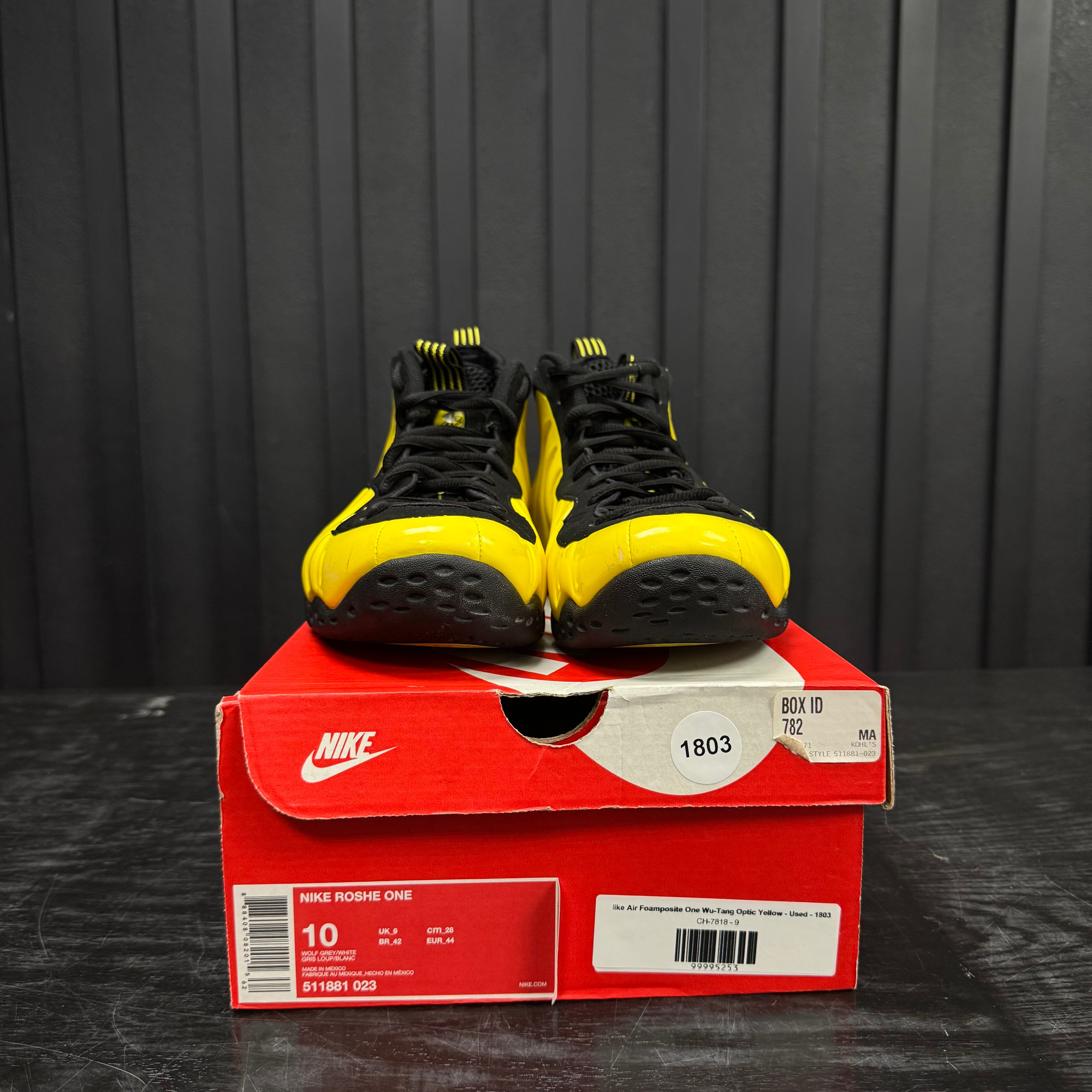 Nike Air Foamposite One Wu-Tang Optic Yellow - Used - 1803
