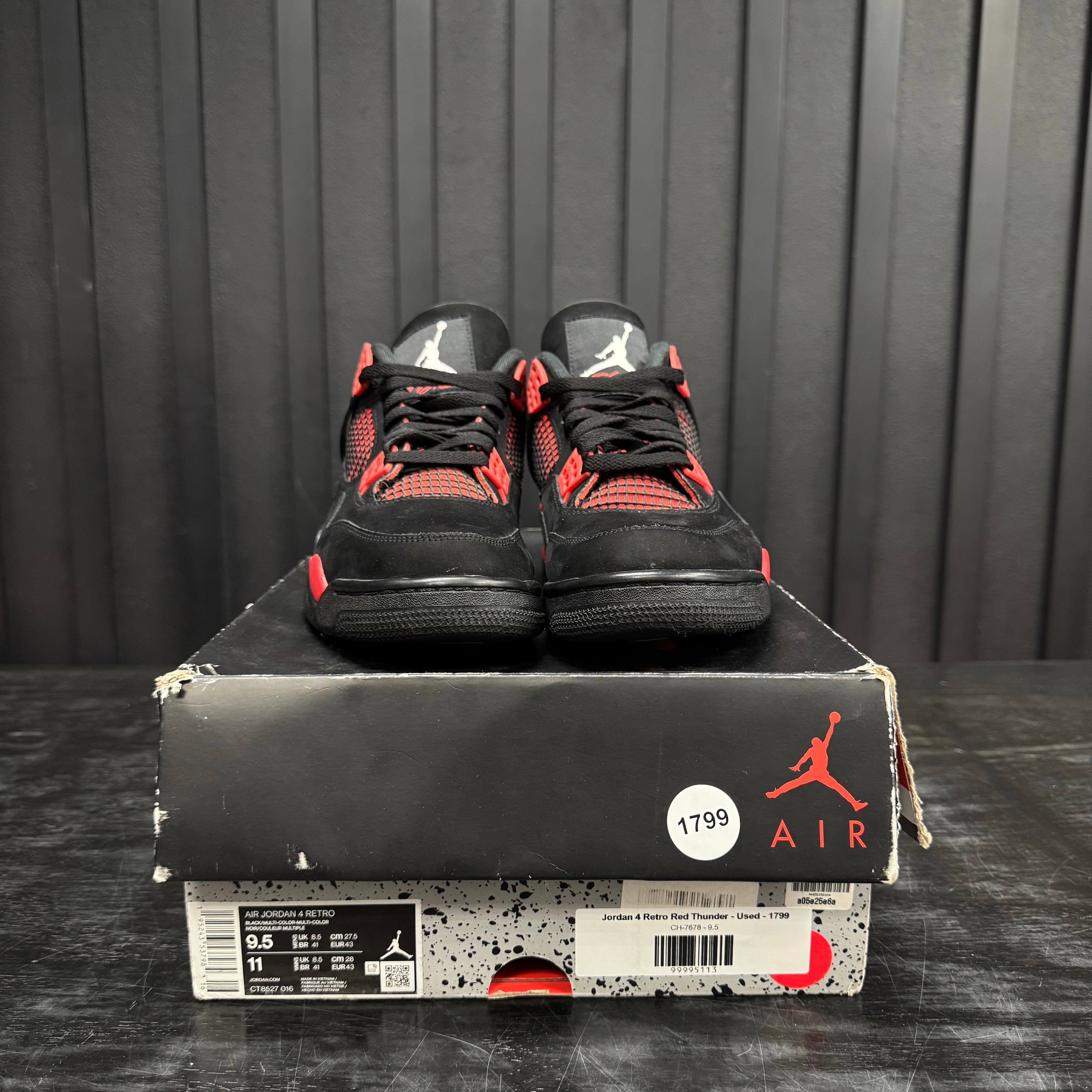 Jordan 4 Retro Red Thunder - Used - 1799