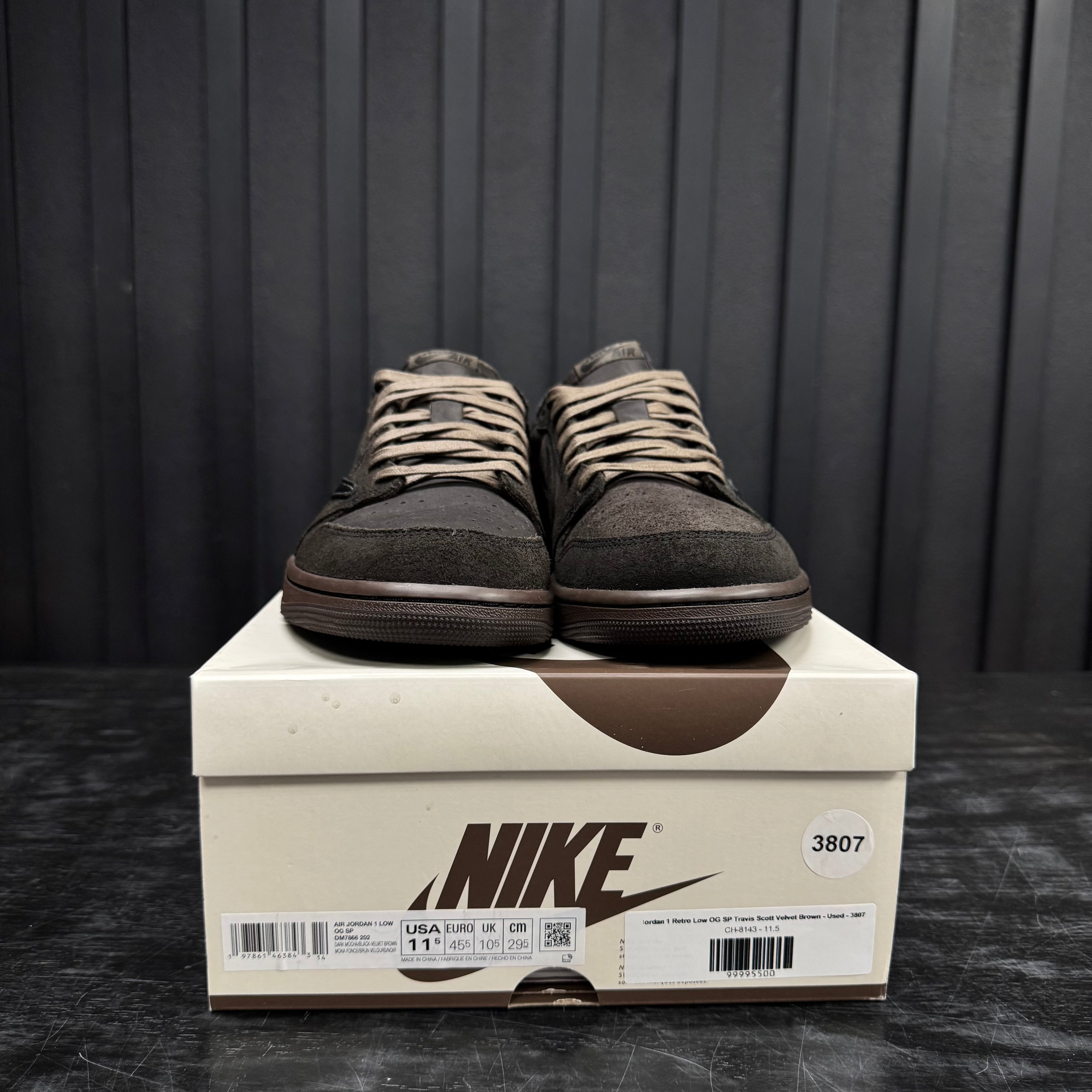 Jordan 1 Retro Low OG SP Travis Scott Velvet Brown - Used - 3807