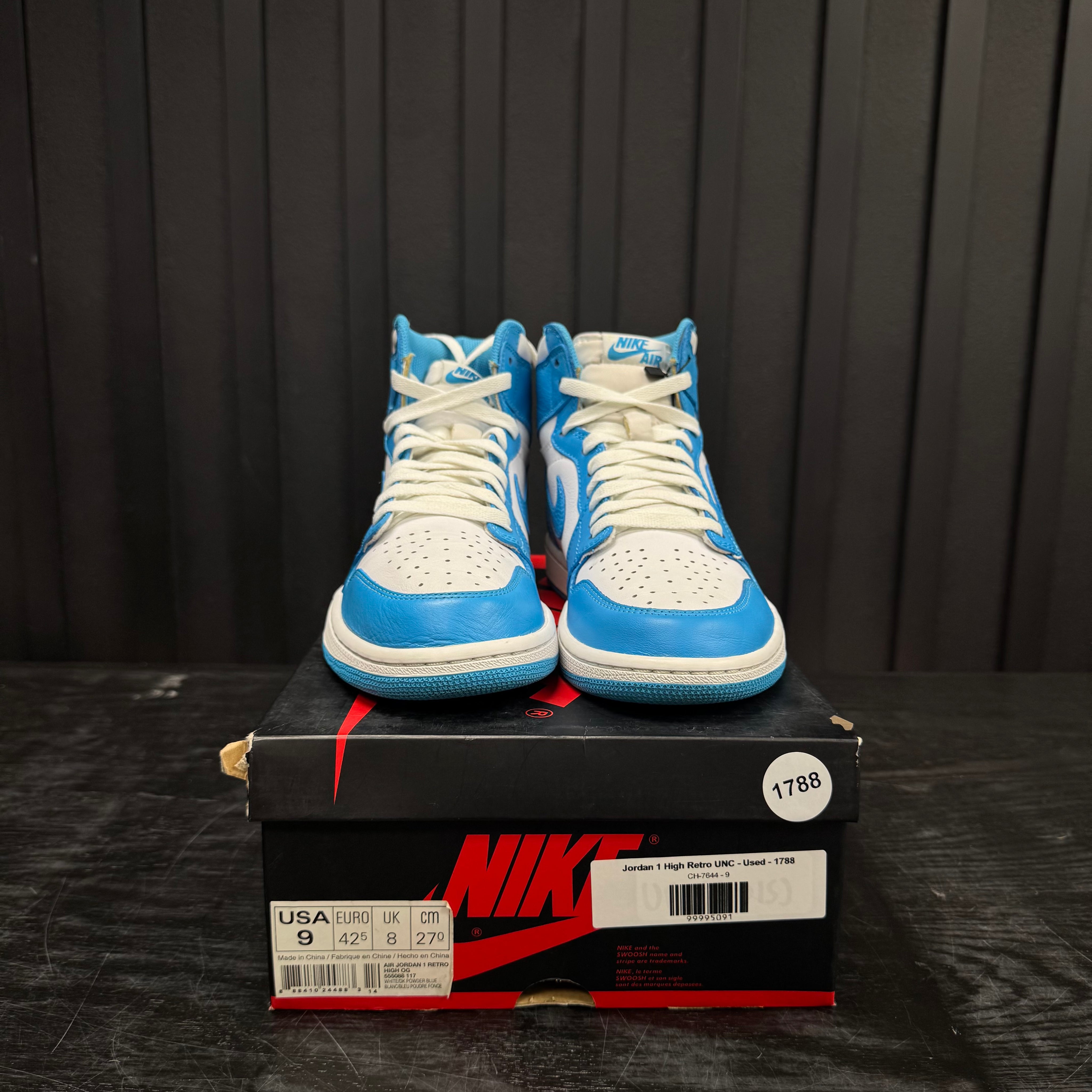 Jordan 1 High Retro UNC - Used - 1788