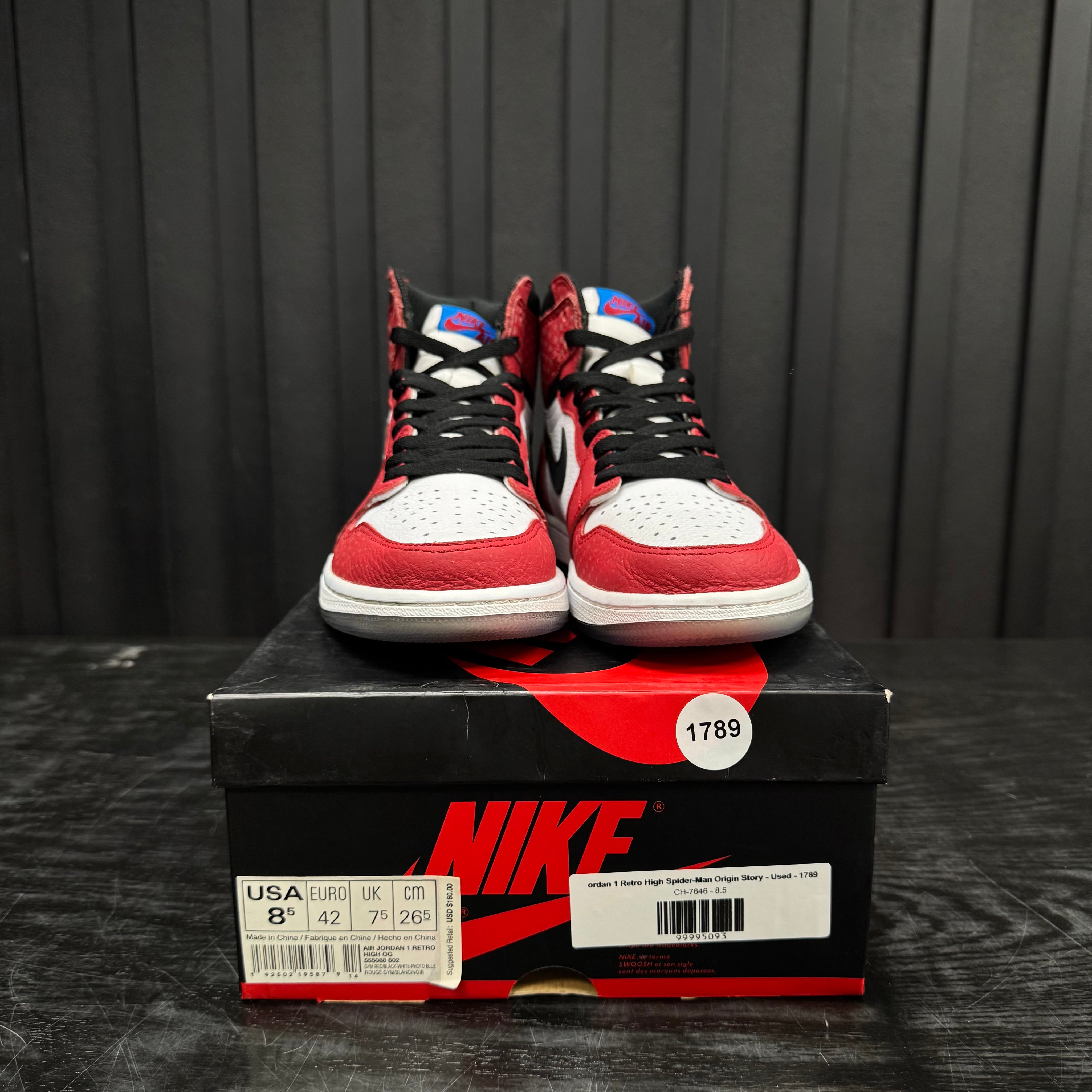 Jordan 1 Retro High Spider-Man Origin Story - Used - 1789