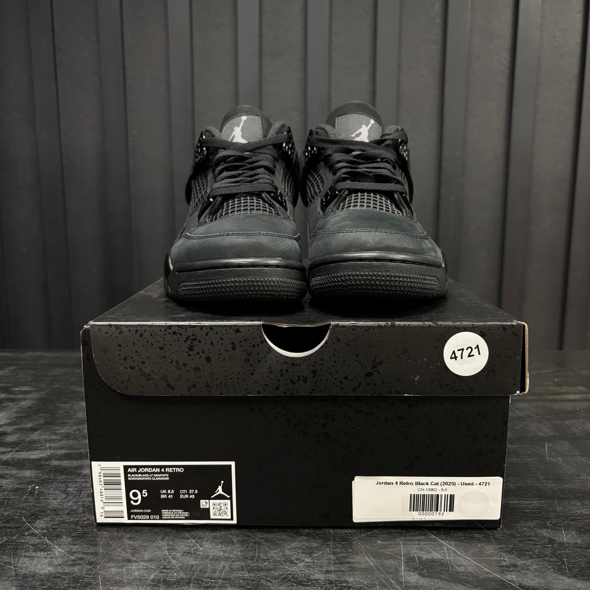 Jordan 4 Retro Black Cat (2025) - Used - 4721