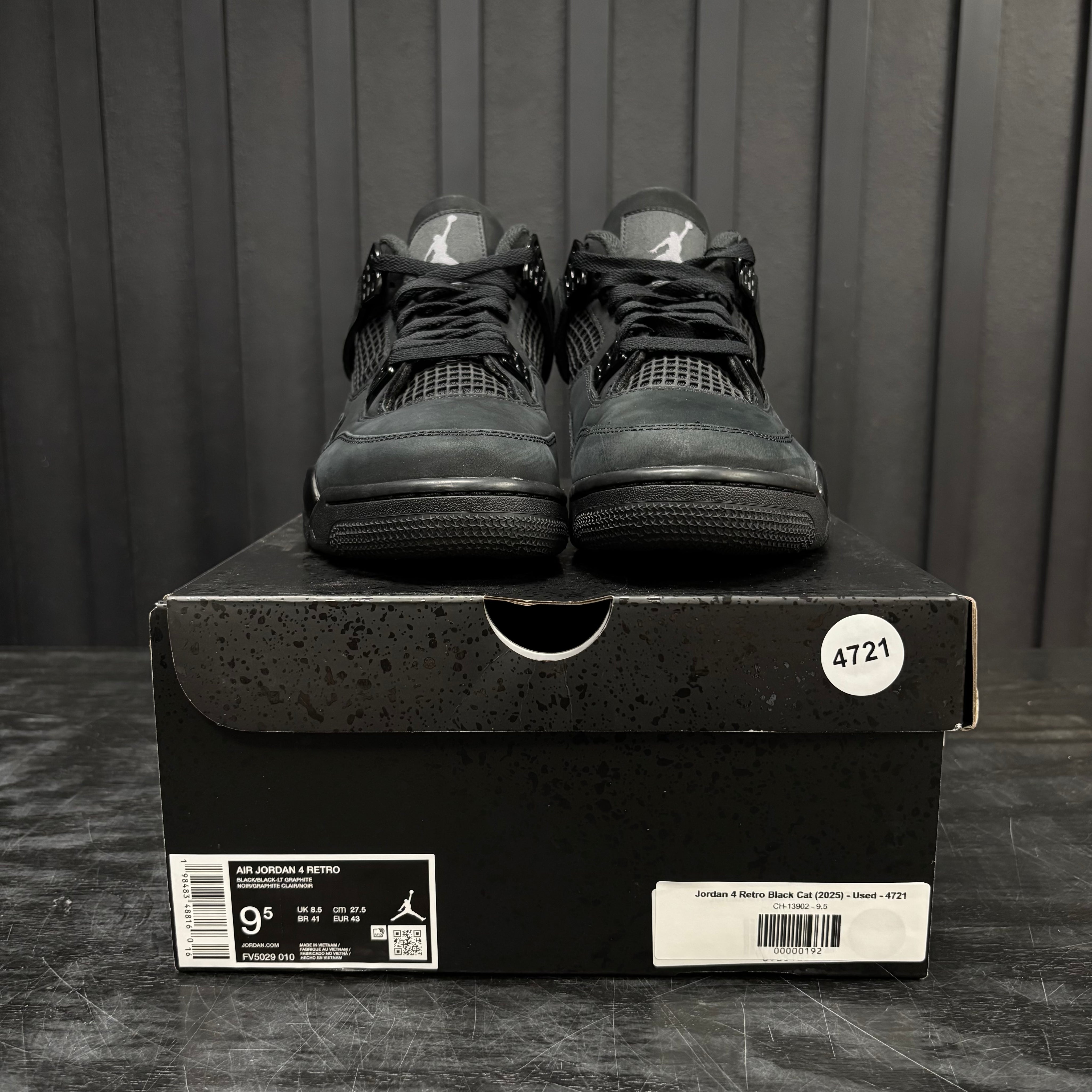 Jordan 4 Retro Black Cat (2025) - Used - 4721