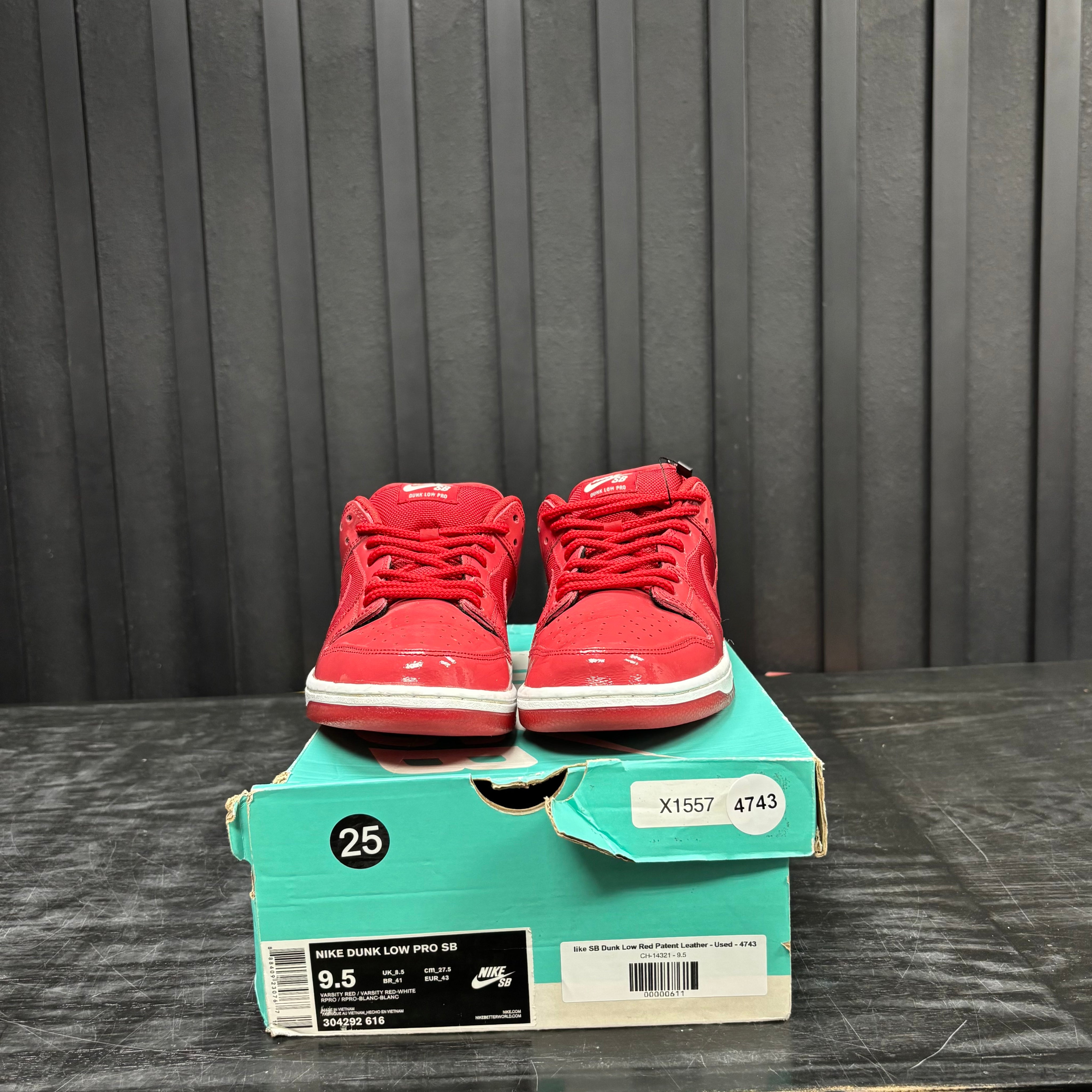 Nike SB Dunk Low Red Patent Leather - Used - 4743