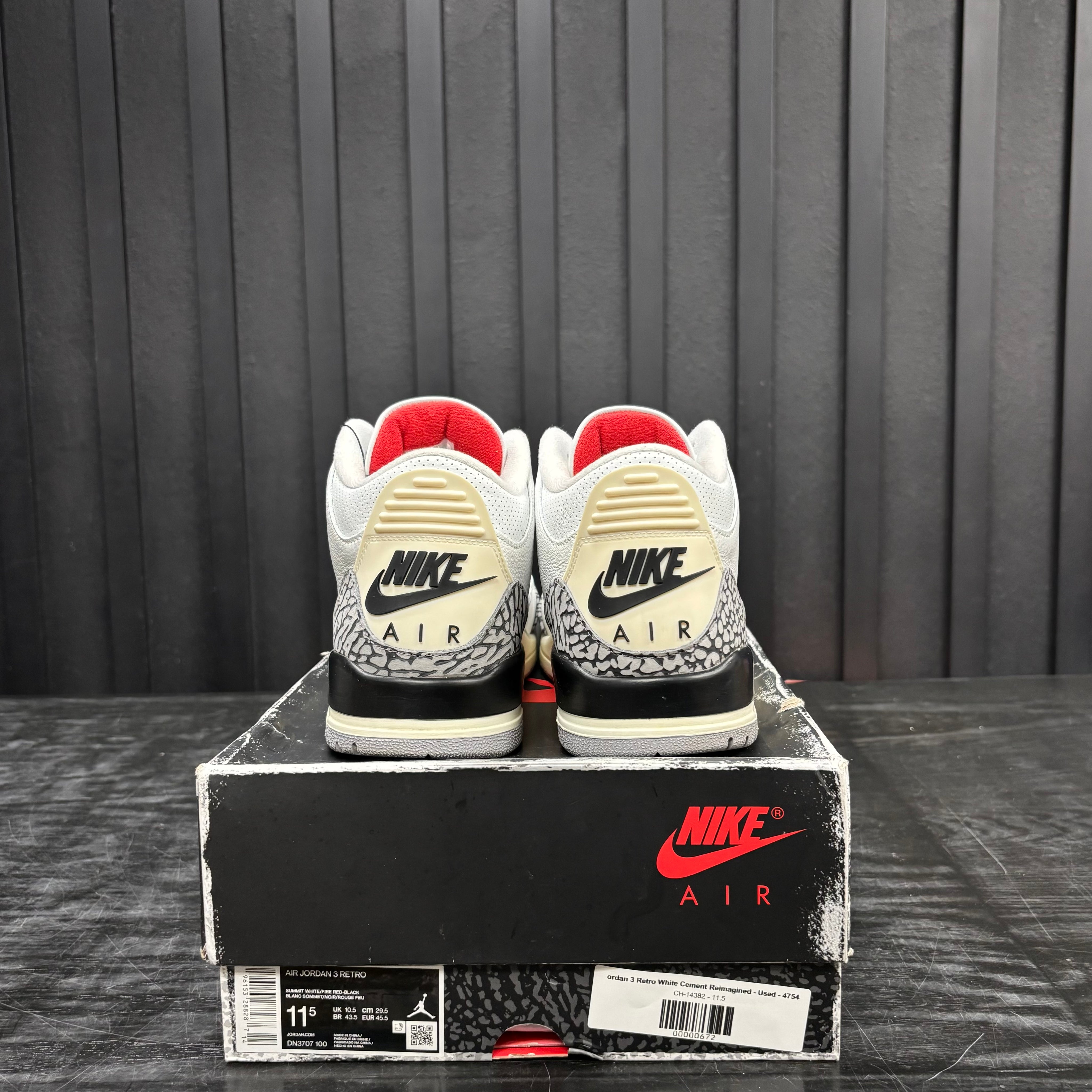 Jordan 3 Retro White Cement Reimagined - Used - 4754