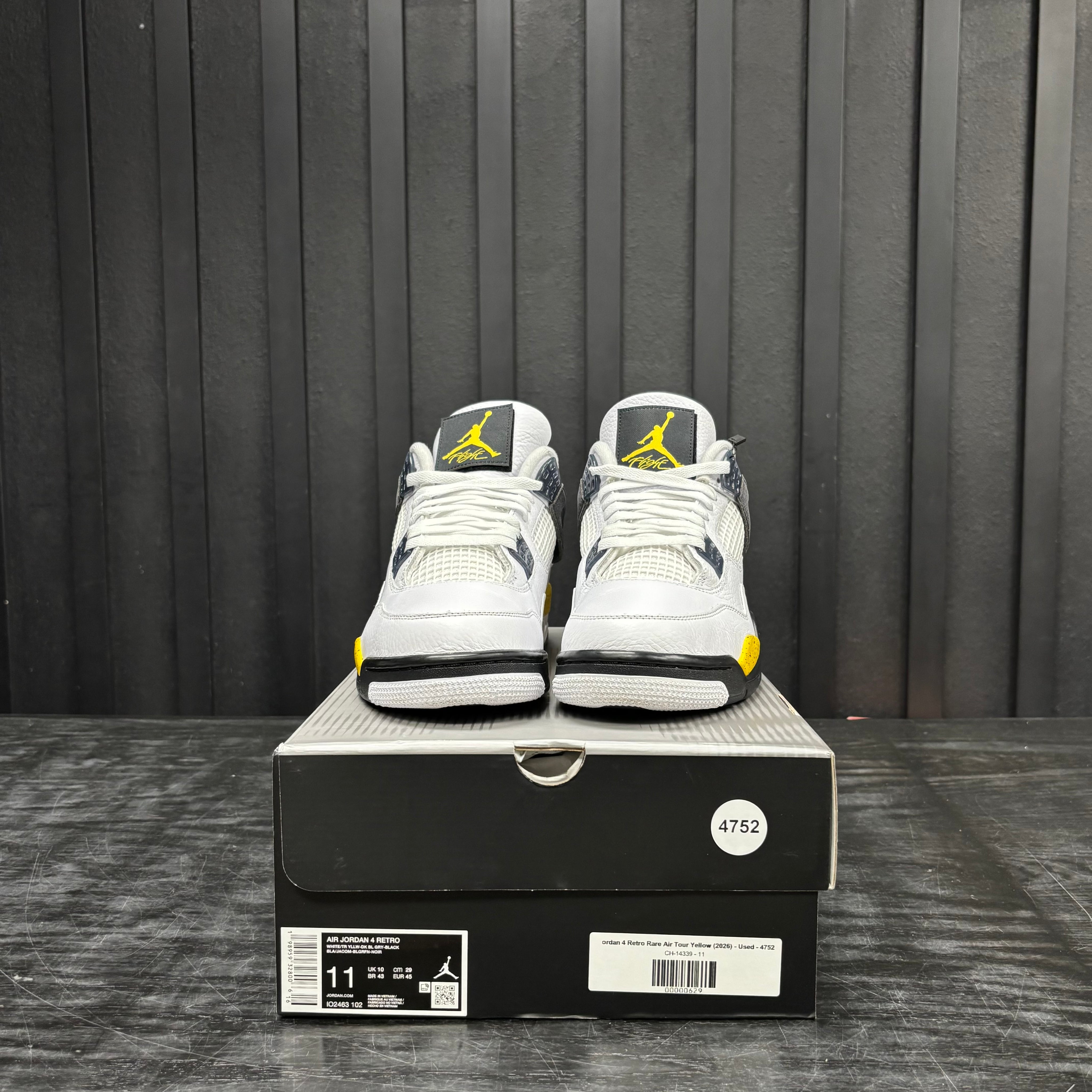 Jordan 4 Retro Rare Air Tour Yellow (2026) - Used - 4752