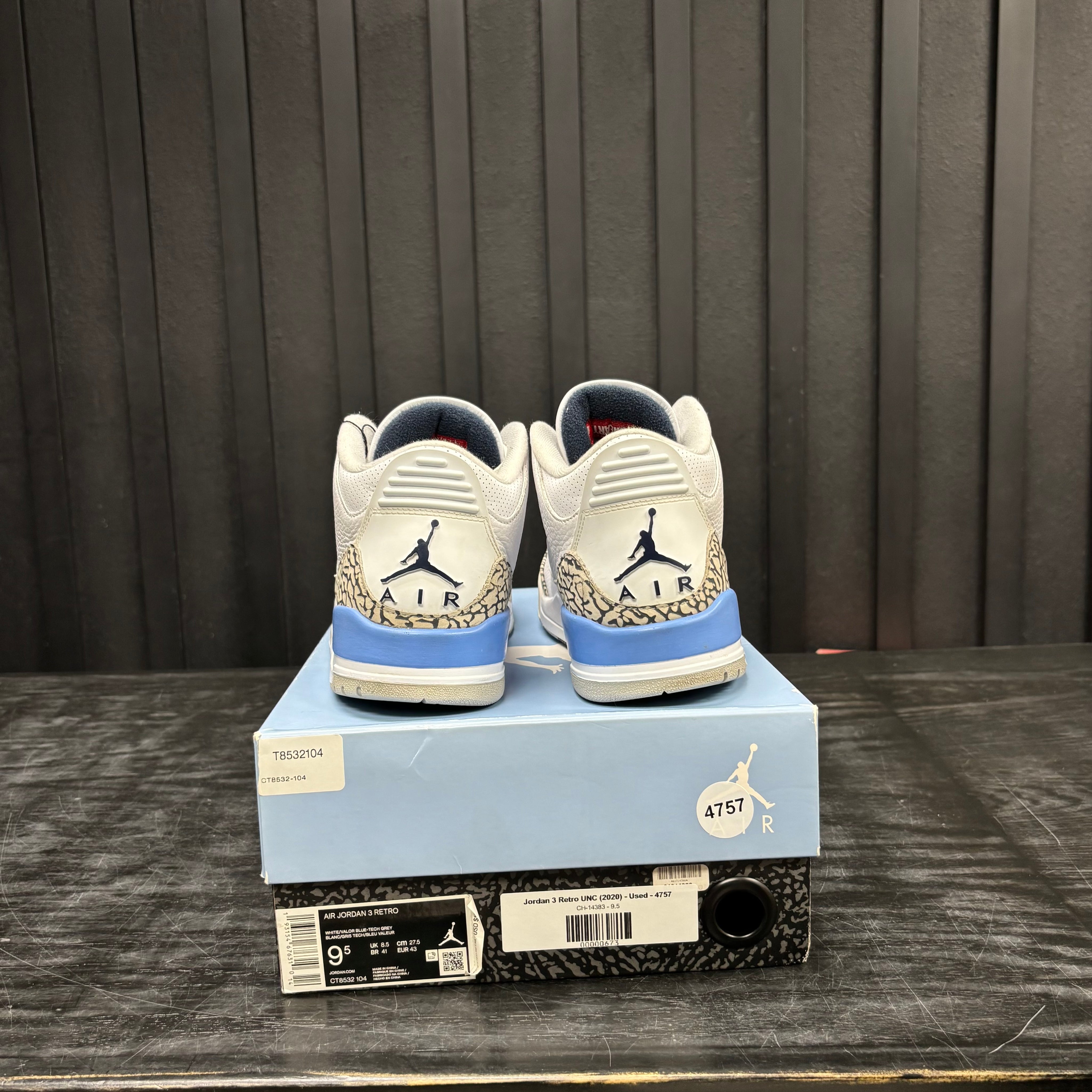 Jordan 3 Retro UNC (2020) - Used - 4757