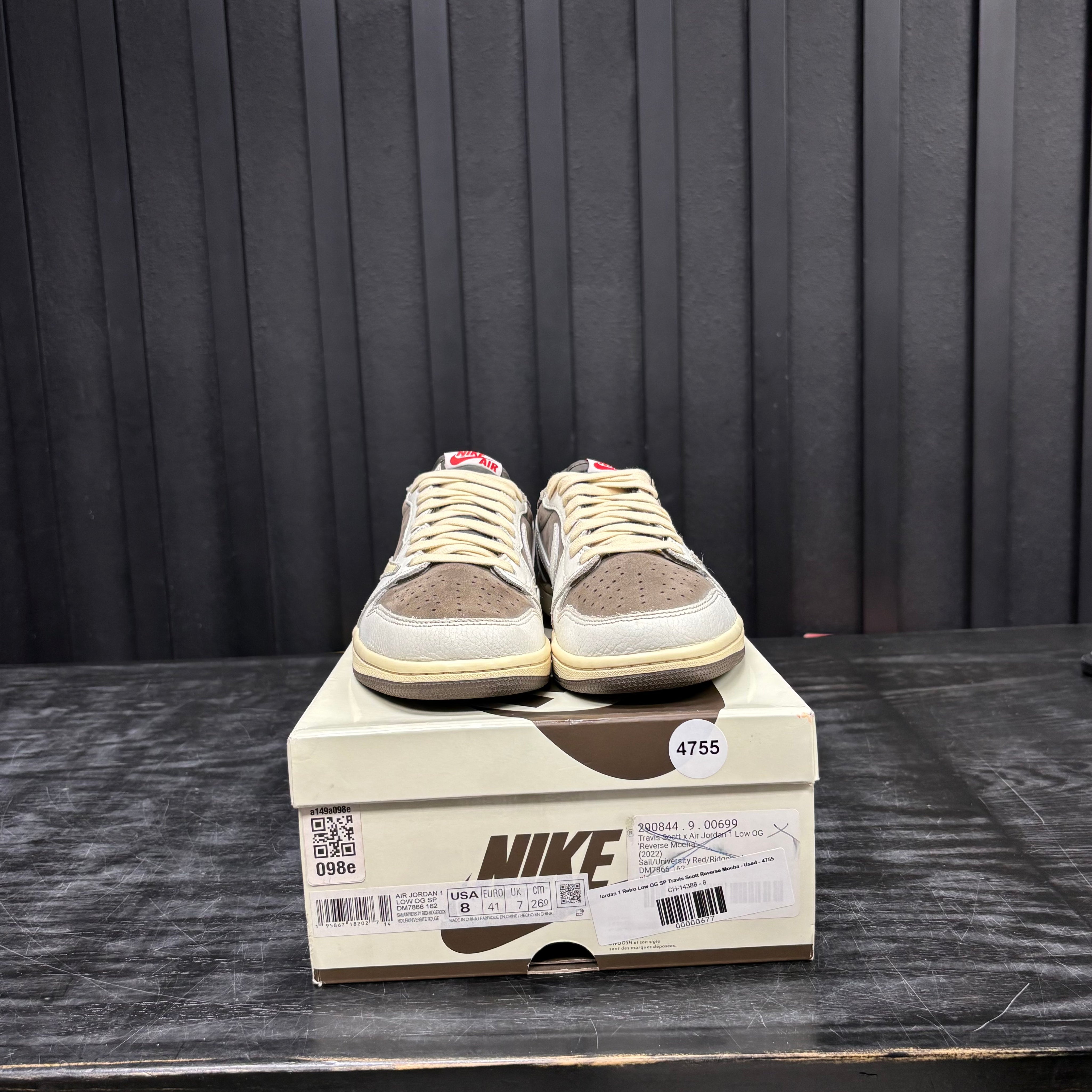 Jordan 1 Retro Low OG SP Travis Scott Reverse Mocha - Used - 4755