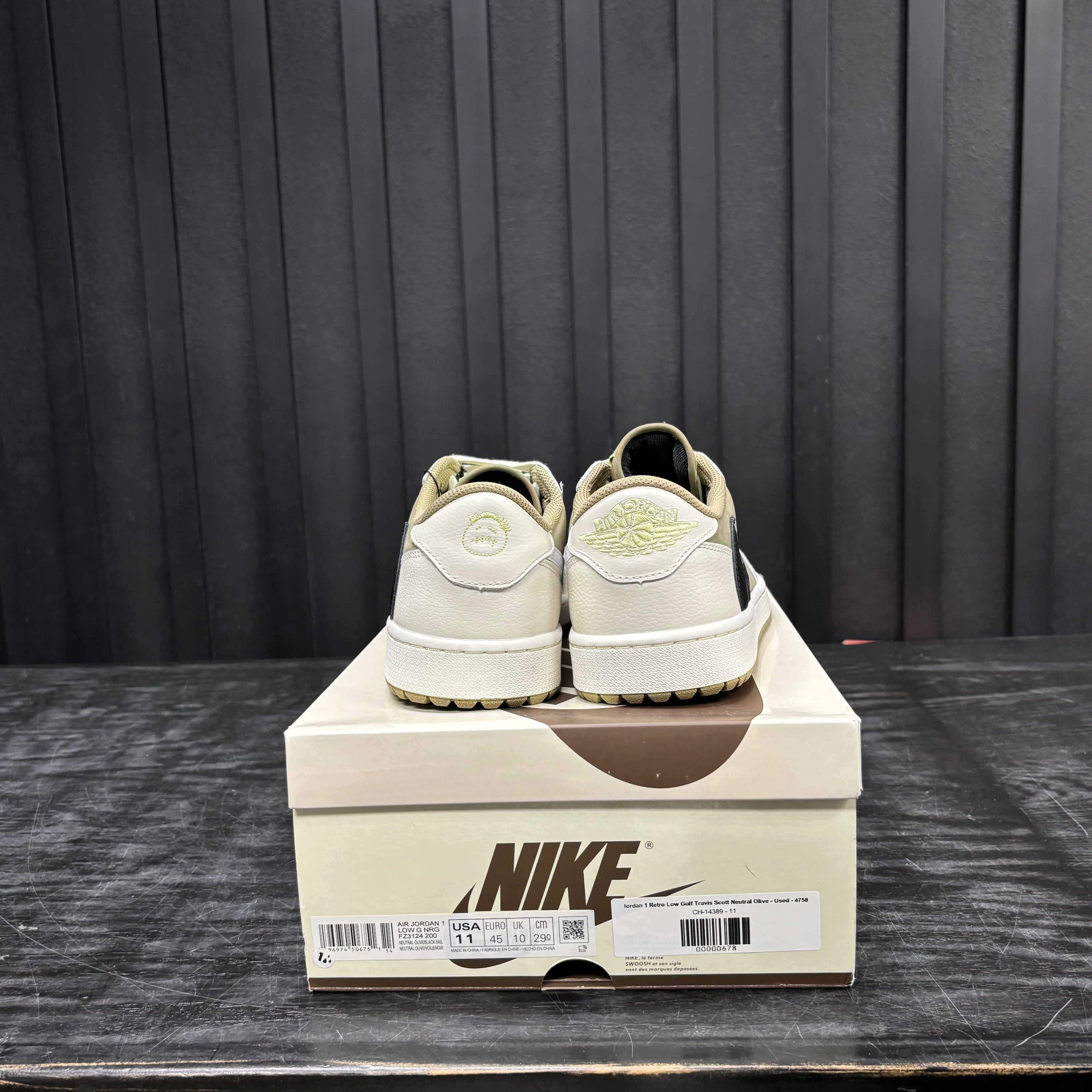 Jordan 1 Retro Low Golf Travis Scott Neutral Olive - Used - 4758