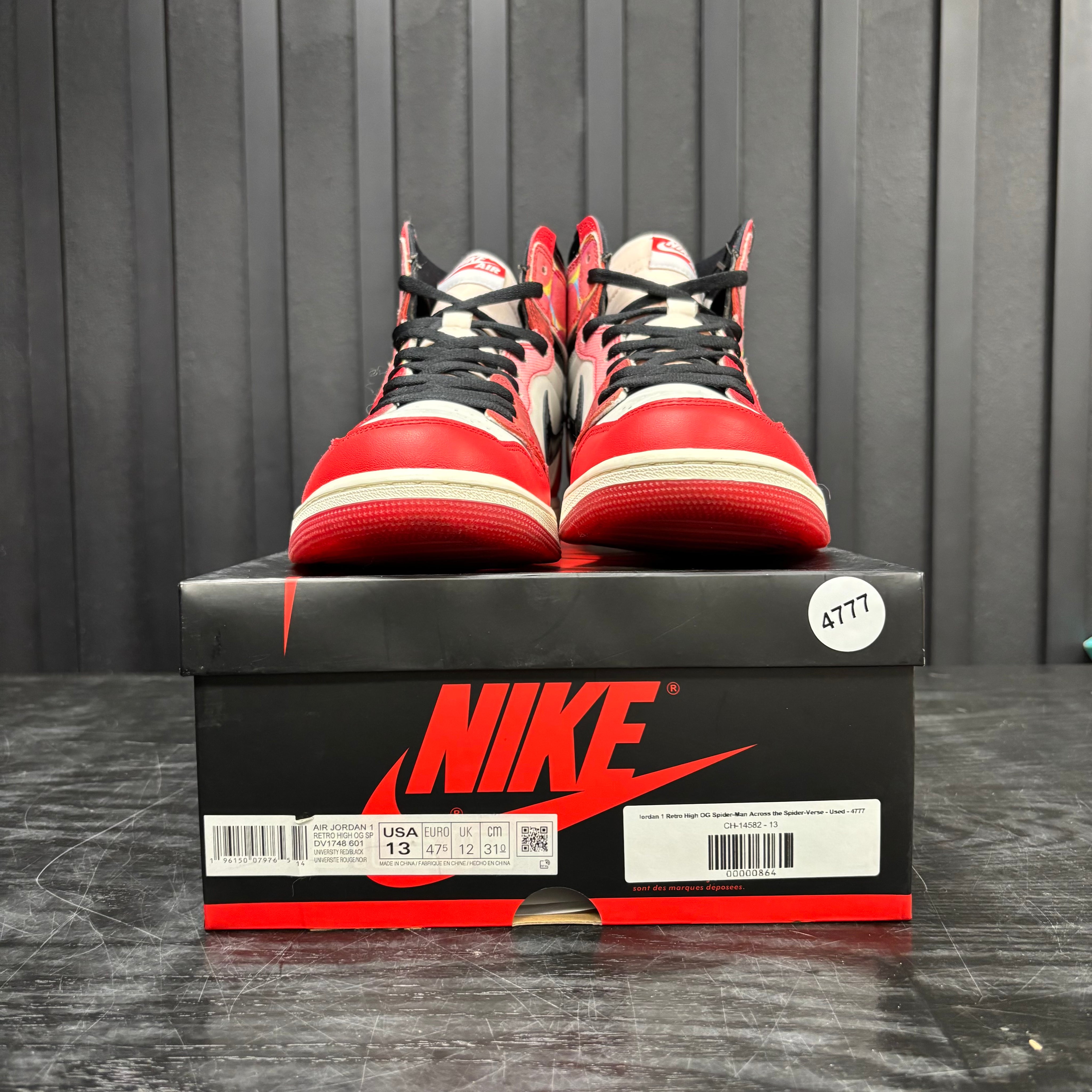 Jordan 1 Retro High OG Spider-Man Across the Spider-Verse - Used - 4777