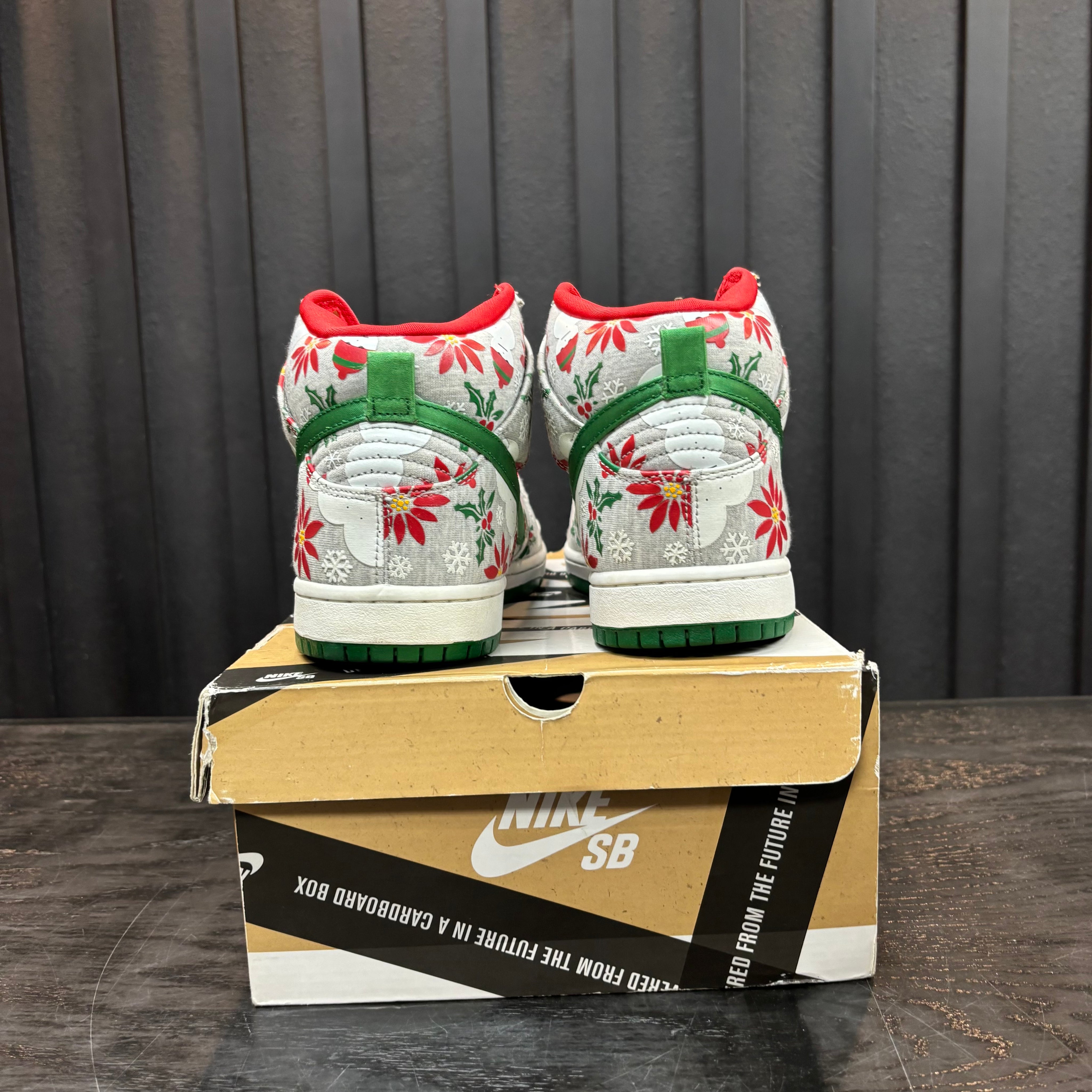 Nike SB Dunk High Concepts Ugly Christmas Sweater Grey - Used - 4784