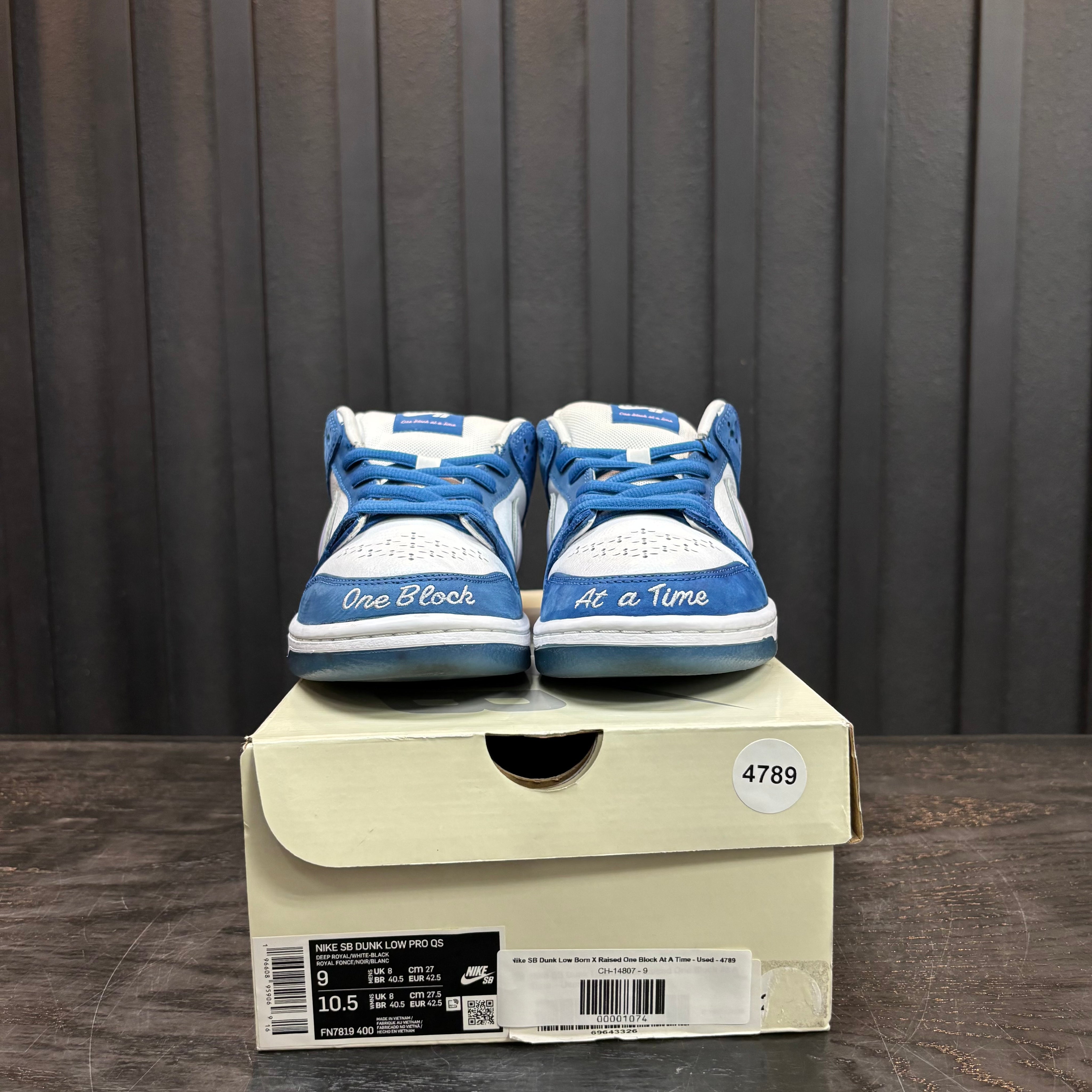 Nike SB Dunk Low Born X Raised One Block At A Time - Used - 4789
