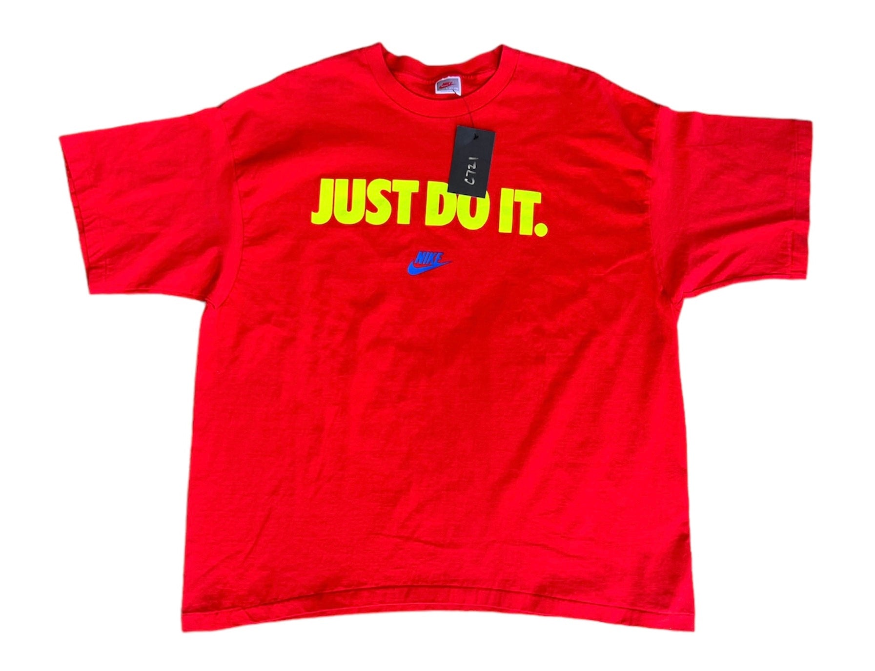 80's Nike Just Do It Red Tee-C721