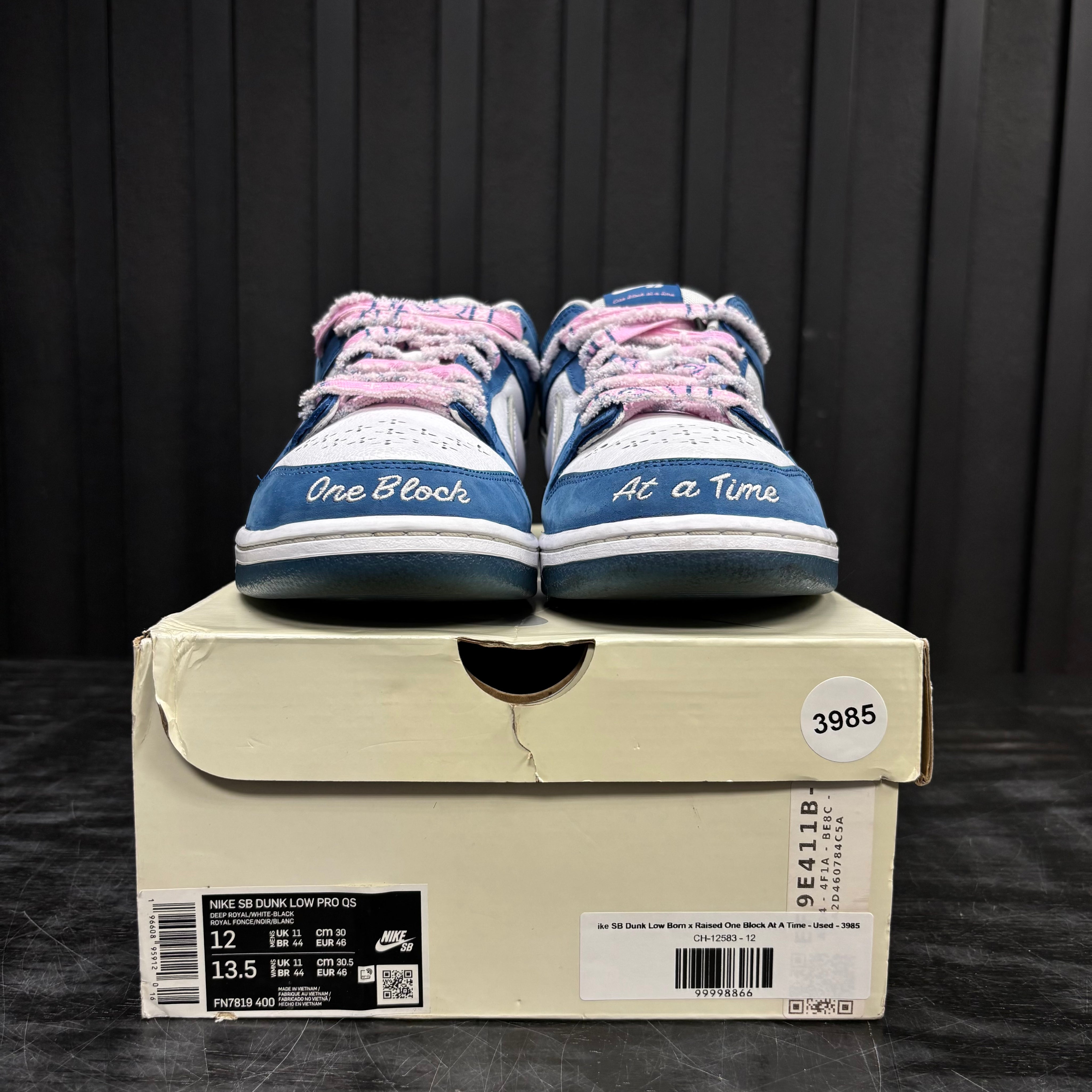 Nike SB Dunk Low Born x Raised One Block At A Time - Used - 3985
