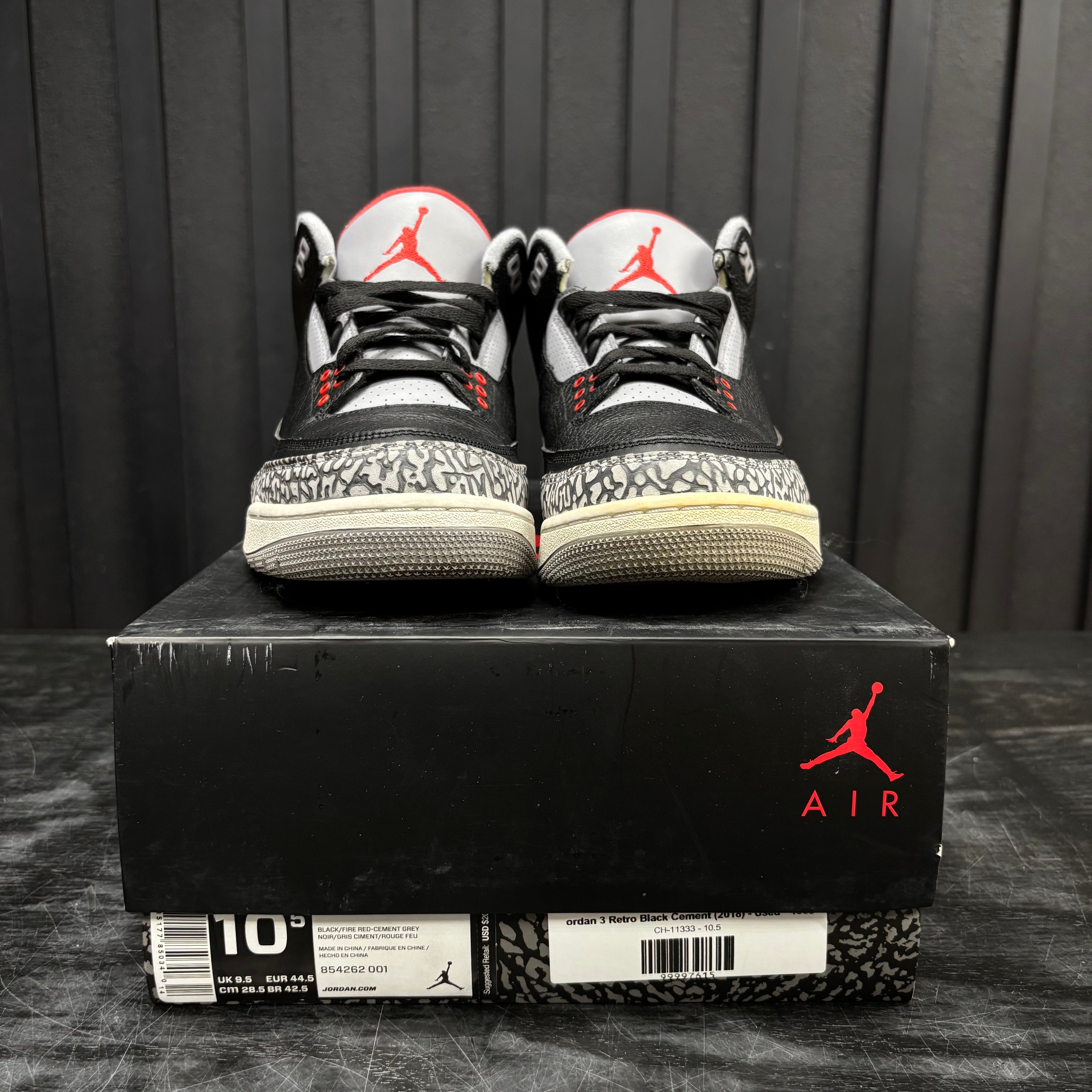 Jordan 3 Retro Black Cement (2018) - Used - 4565