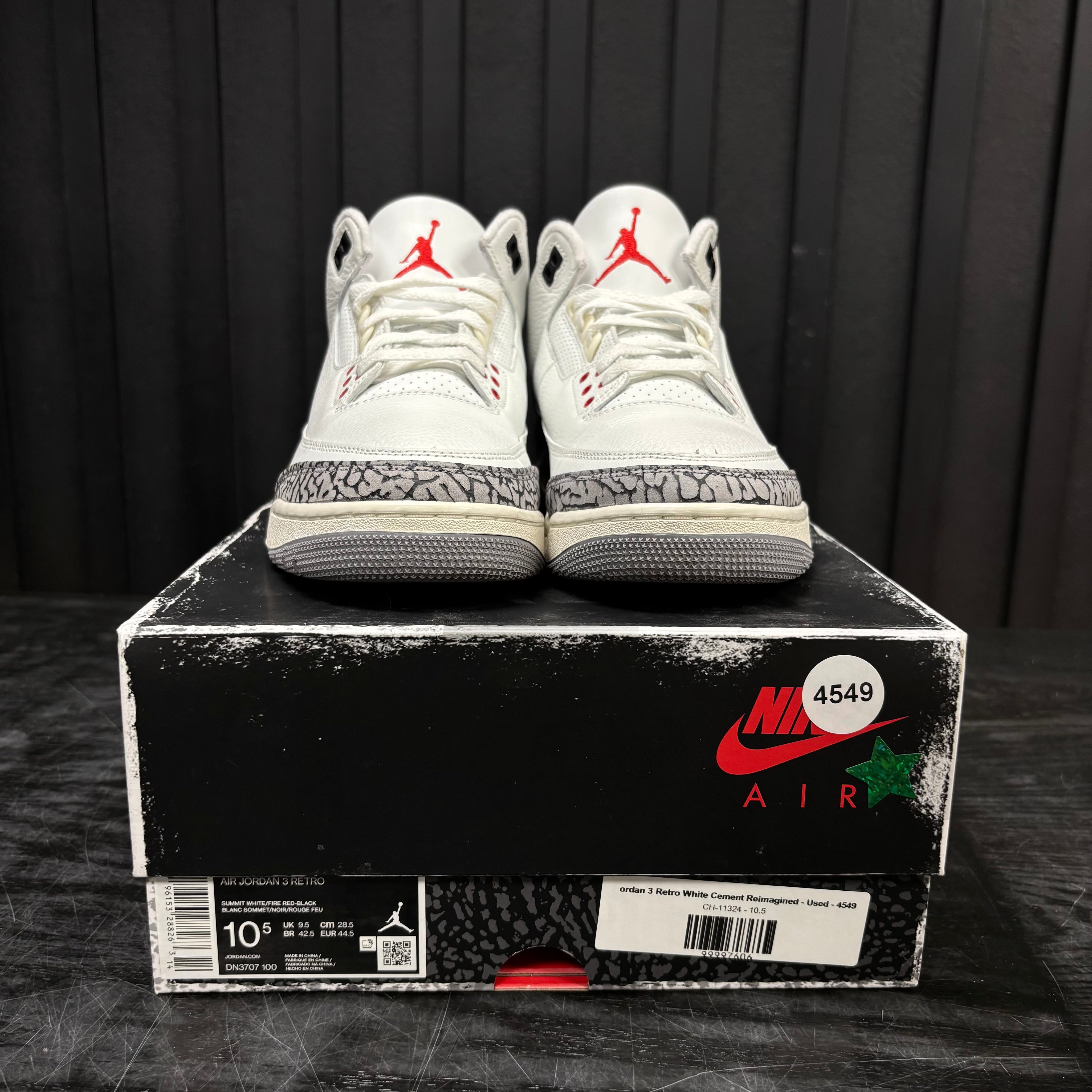 Jordan 3 Retro White Cement Reimagined - Used - 4549