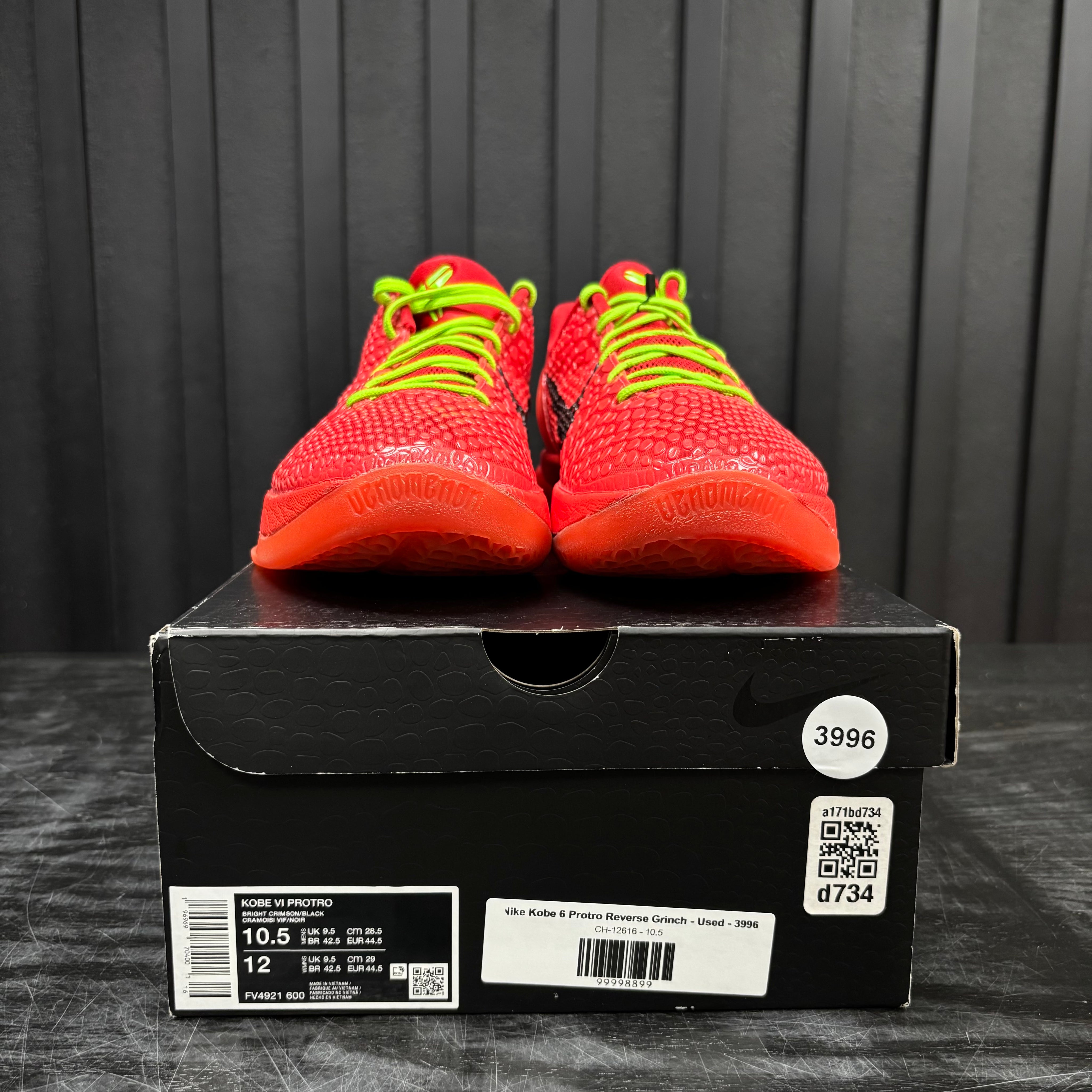 Nike Kobe 6 Protro Reverse Grinch - Used - 3996