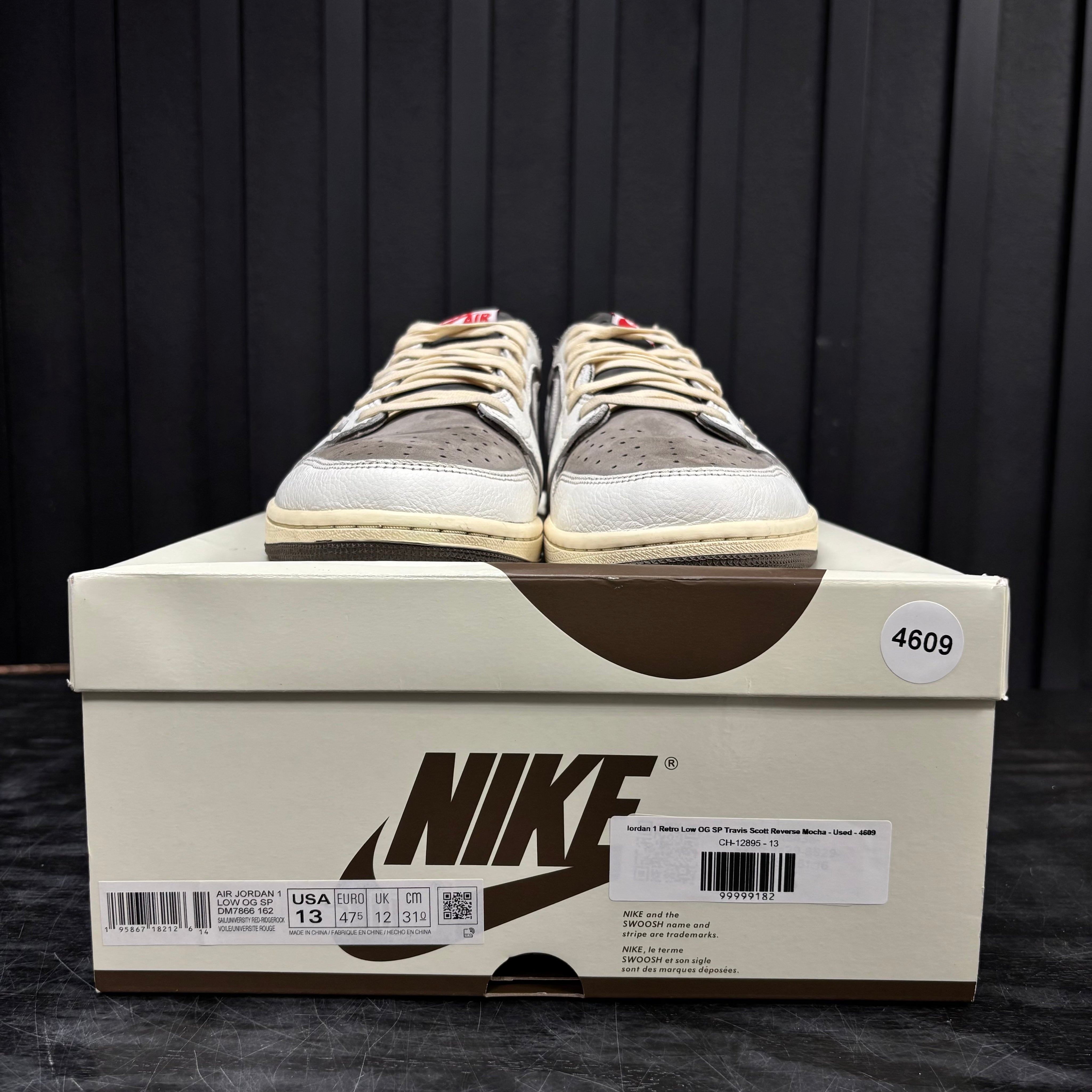 Jordan 1 Retro Low OG SP Travis Scott Reverse Mocha - Used - 4609