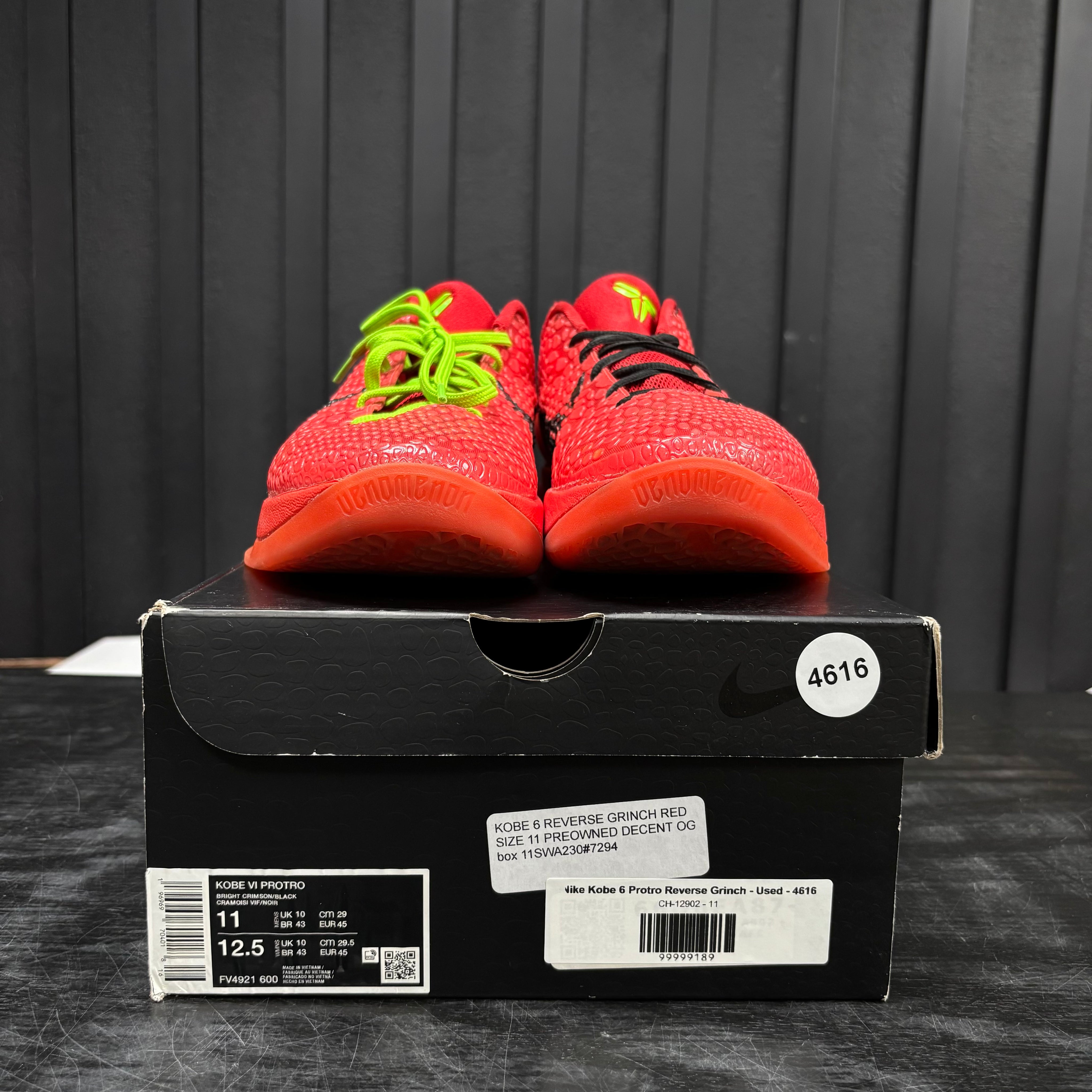 Nike Kobe 6 Protro Reverse Grinch - Used - 4616