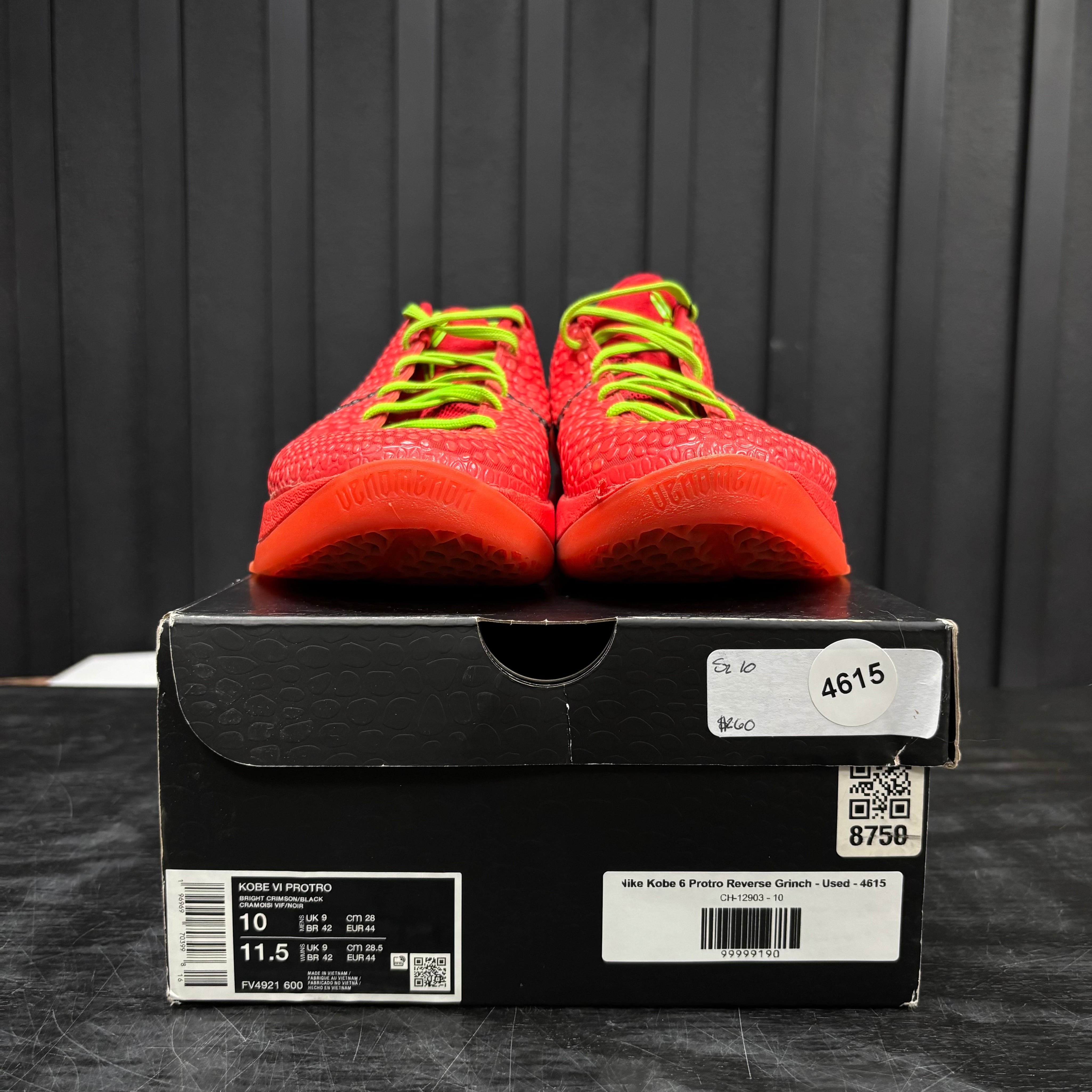 Nike Kobe 6 Protro Reverse Grinch - Used - 4615