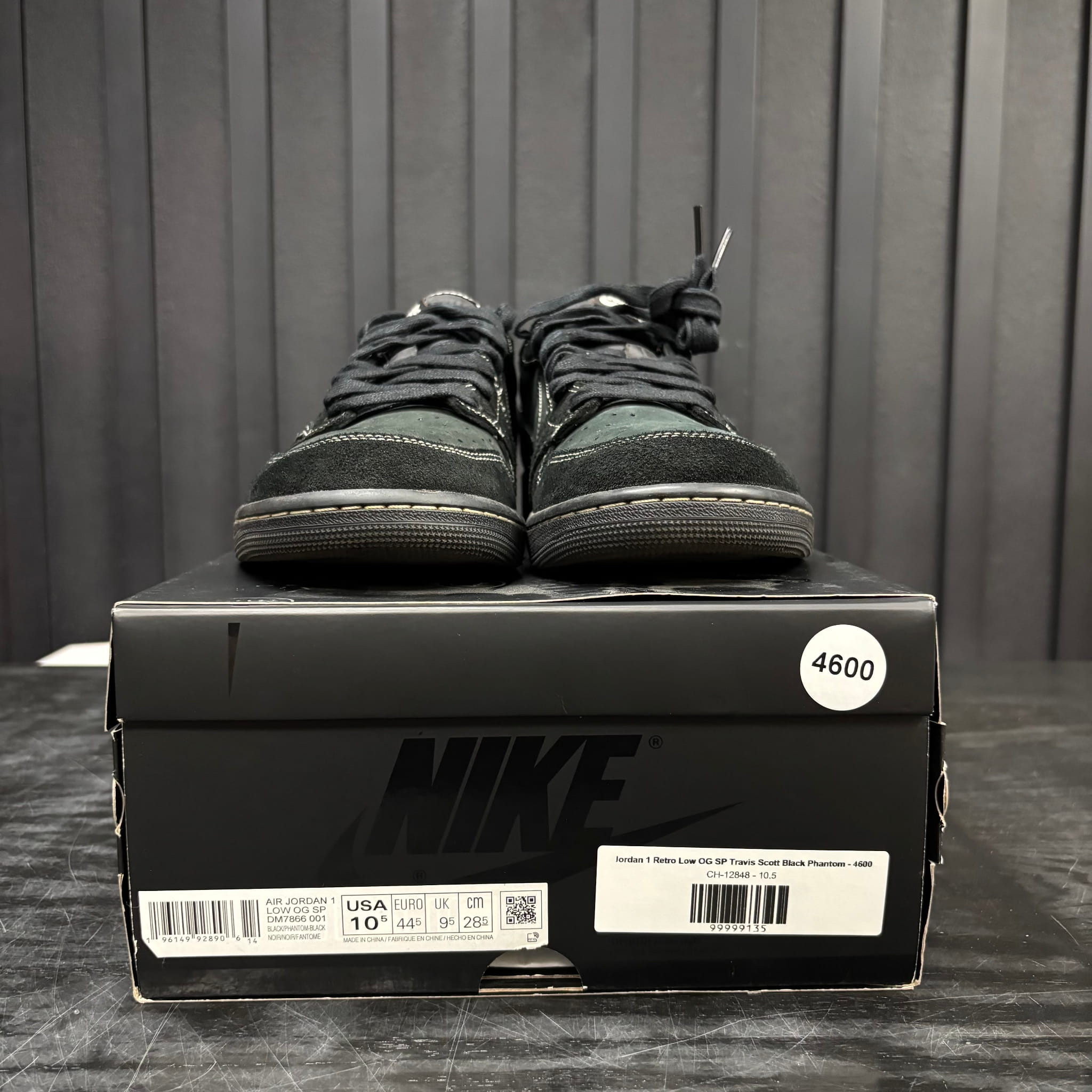 Jordan 1 Retro Low OG SP Travis Scott Black Phantom - 4600