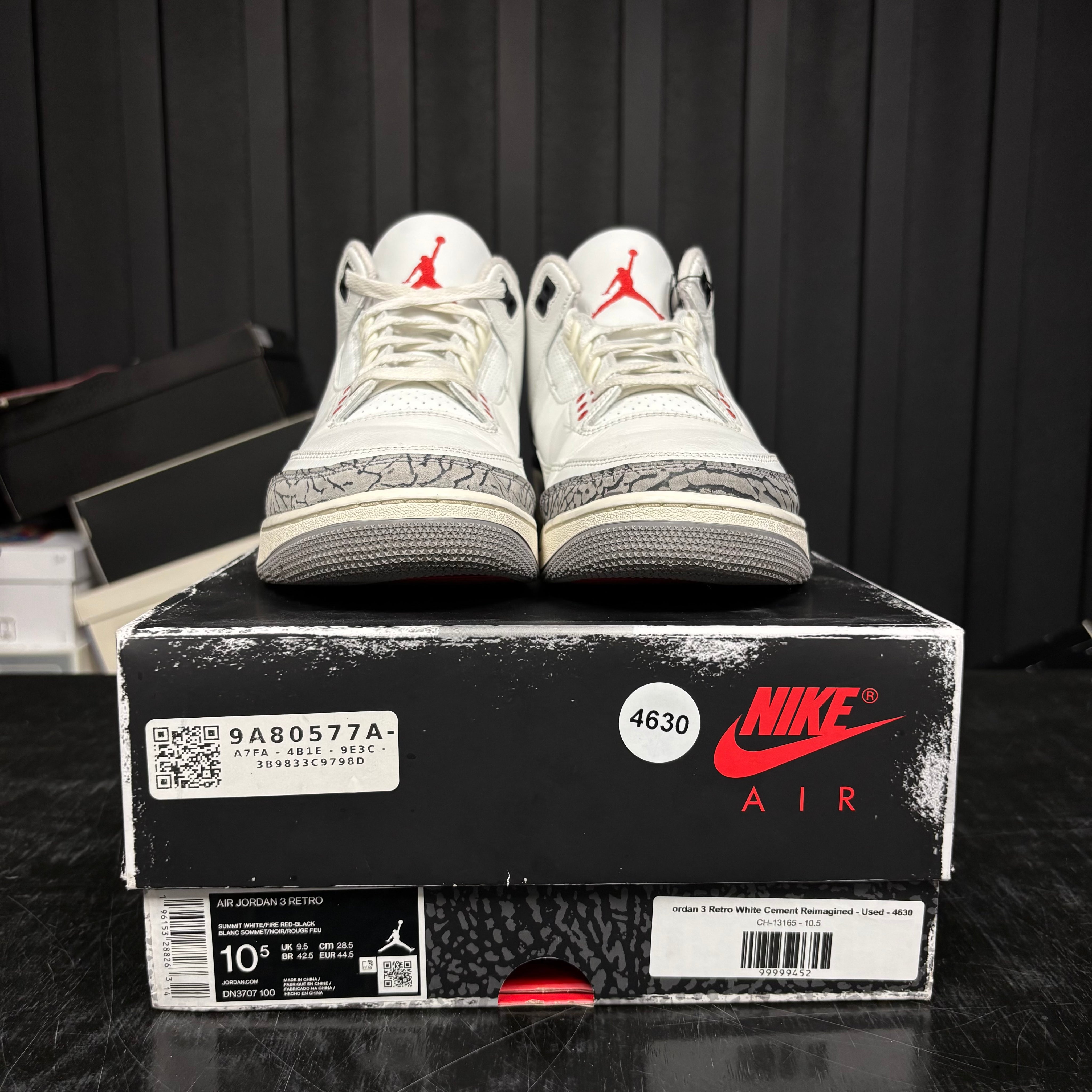 Jordan 3 Retro White Cement Reimagined - Used - 4630