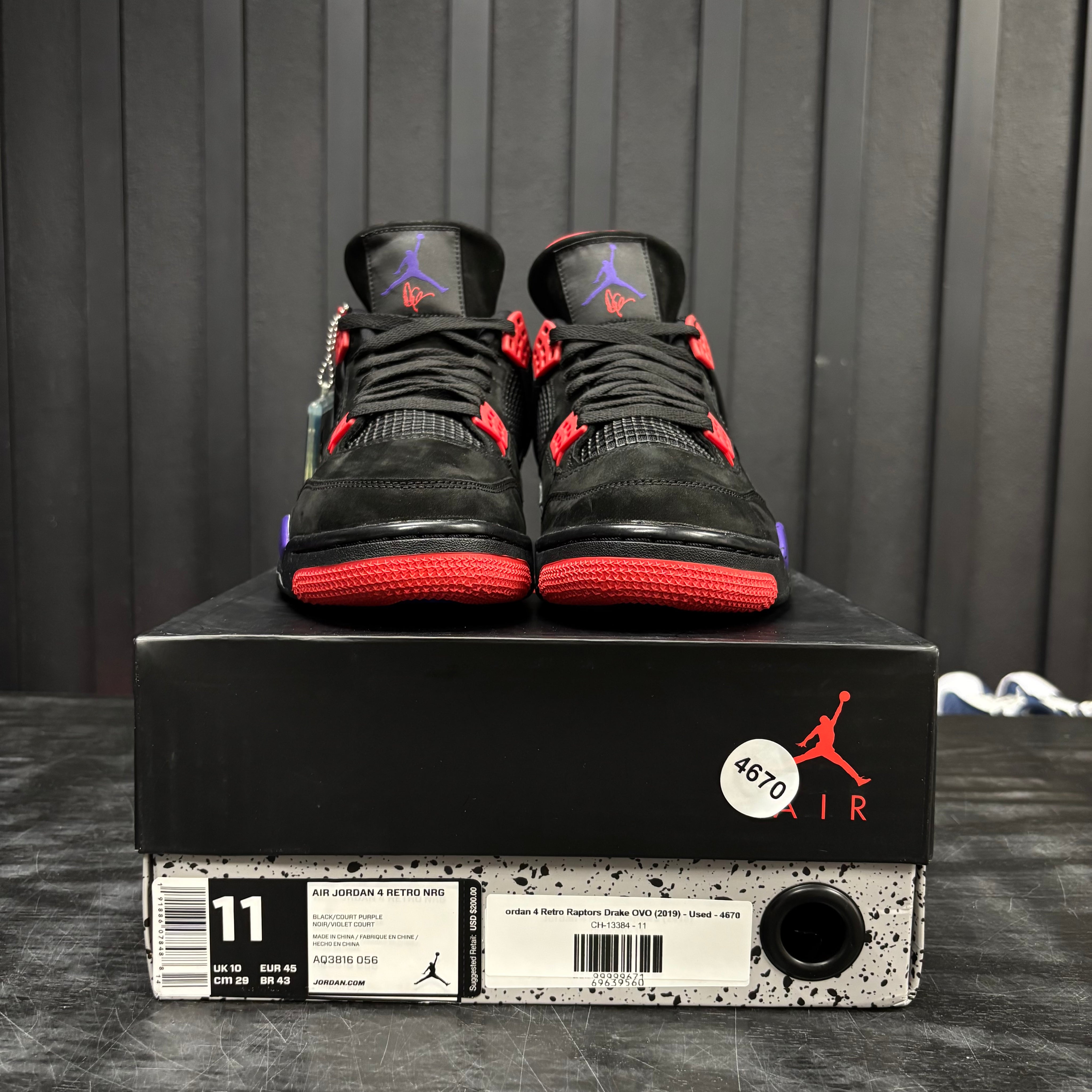 Jordan 4 Retro Raptors Drake OVO (2019) - Used - 4670