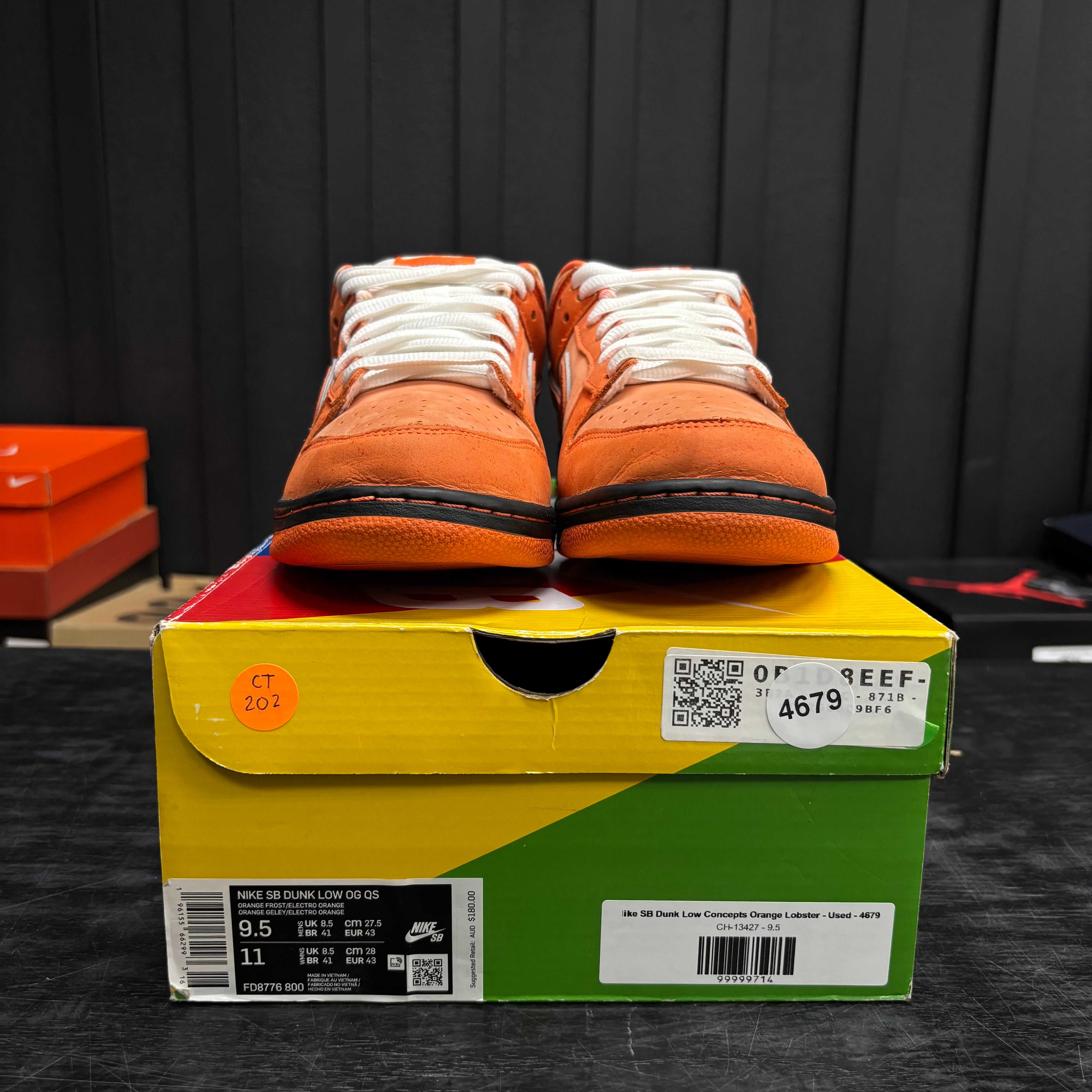 Nike SB Dunk Low Concepts Orange Lobster - Used - 4679