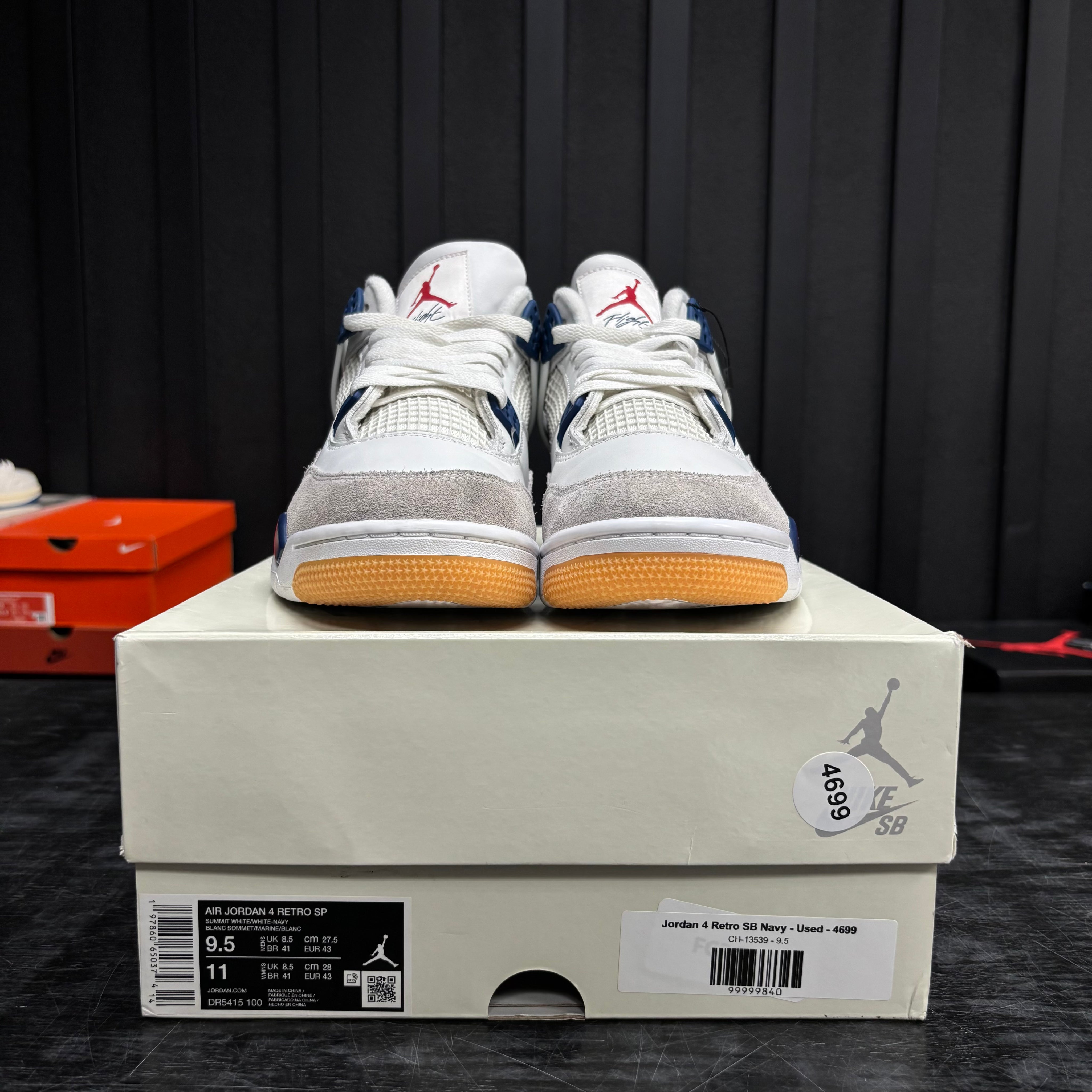 Jordan 4 Retro SB Navy - Used - 4699